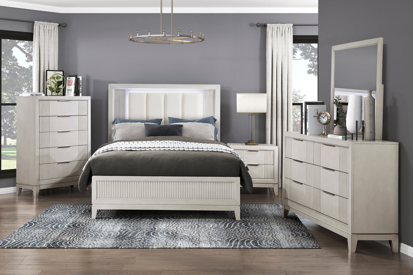 Homelegance Dresser Antique White Florence Dresser with Ample Storage 1326-5
