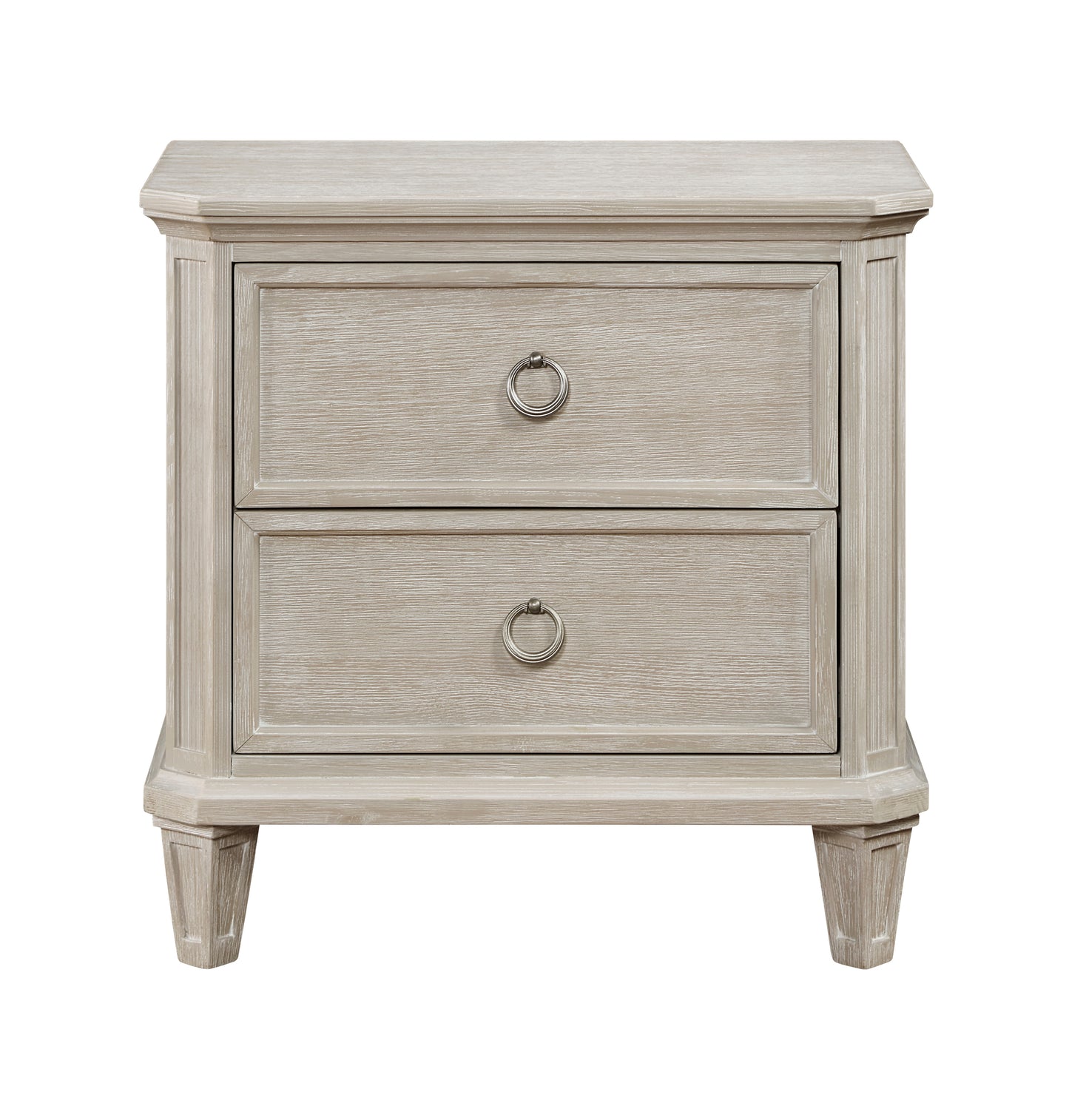 Homelegance Nightstand Leander Light Brownish Gray Finish 1344-4