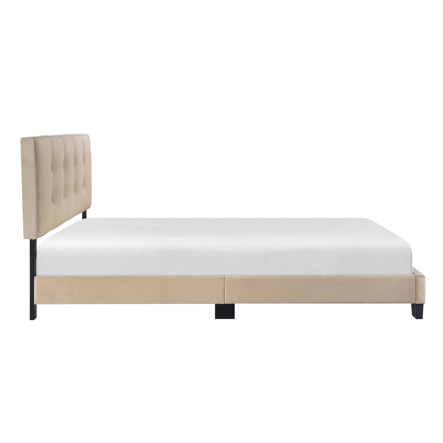 Homelegance Queen Bed Newberry Brown Velvet Upholstery Adjustable Headboard 1350BR-1