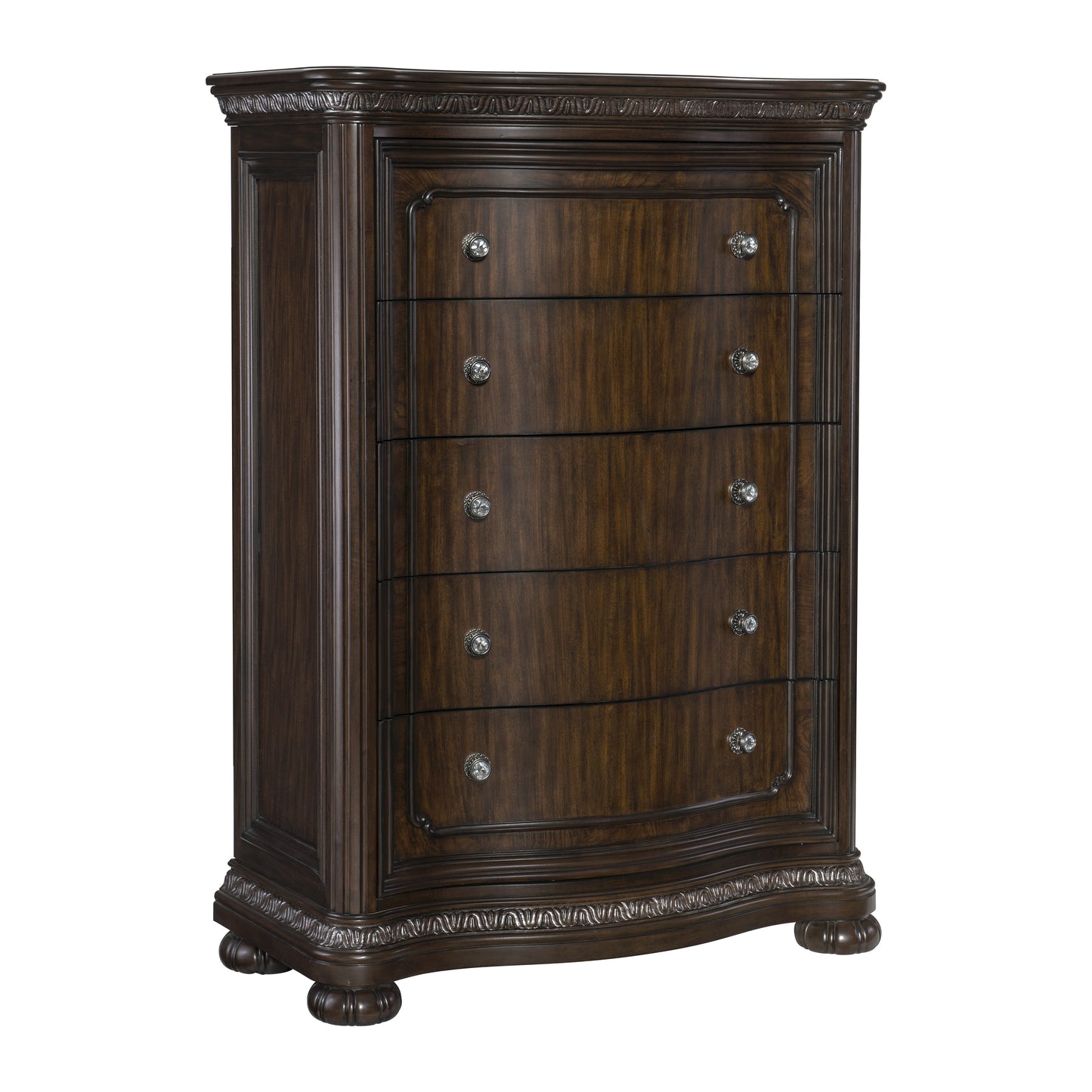 Homelegance Chest Beddington Dark Cherry Finish with Antique Pewter Knobs 1407-9