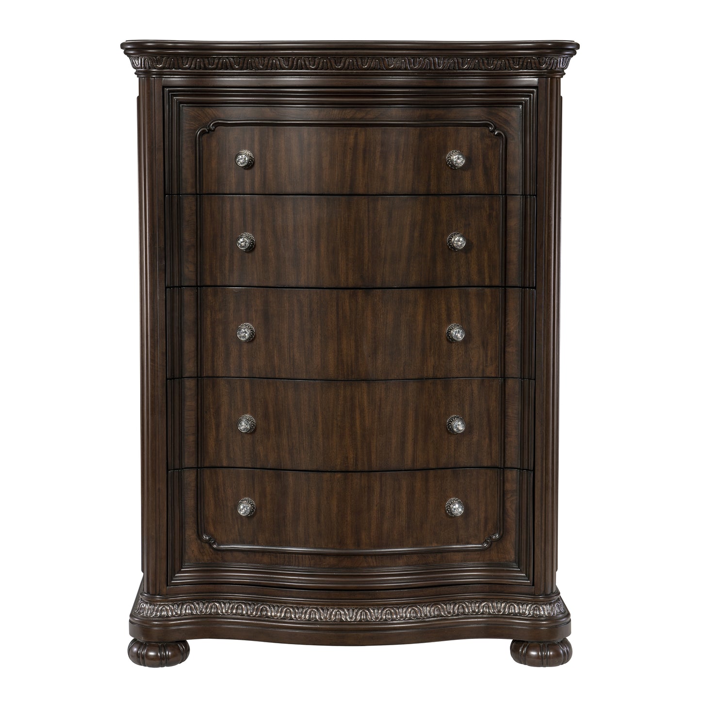 Homelegance Chest Beddington Dark Cherry Finish with Antique Pewter Knobs 1407-9