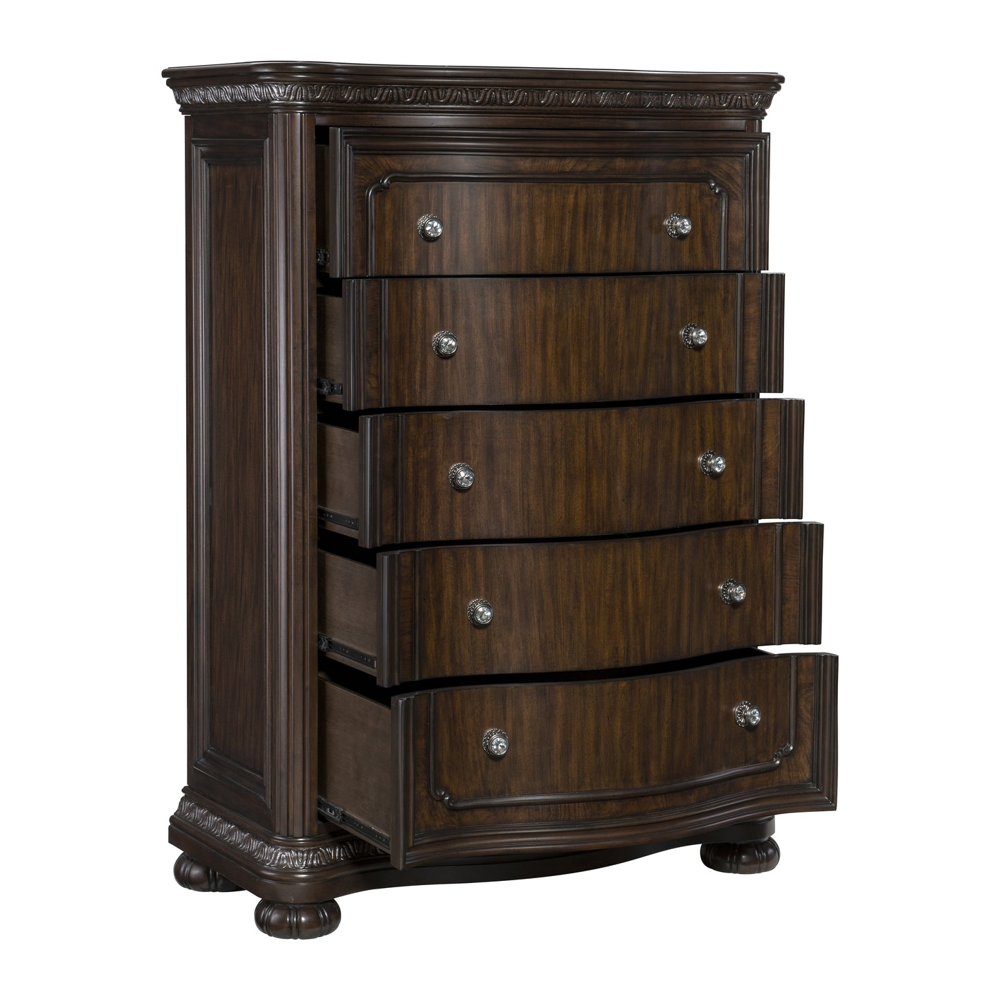 Homelegance Chest Beddington Dark Cherry Finish with Antique Pewter Knobs 1407-9