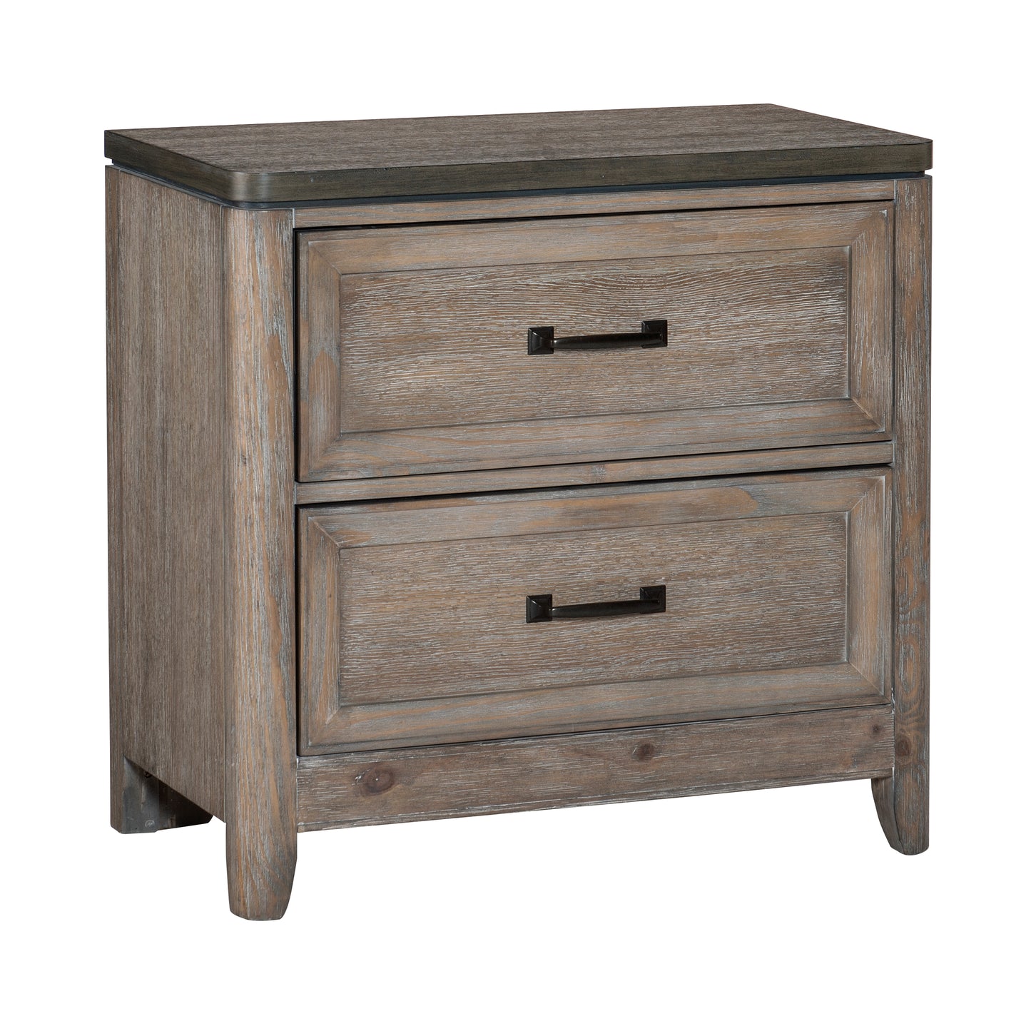 Homelegance Nightstand Newell Gray Oak Finish 1412-4