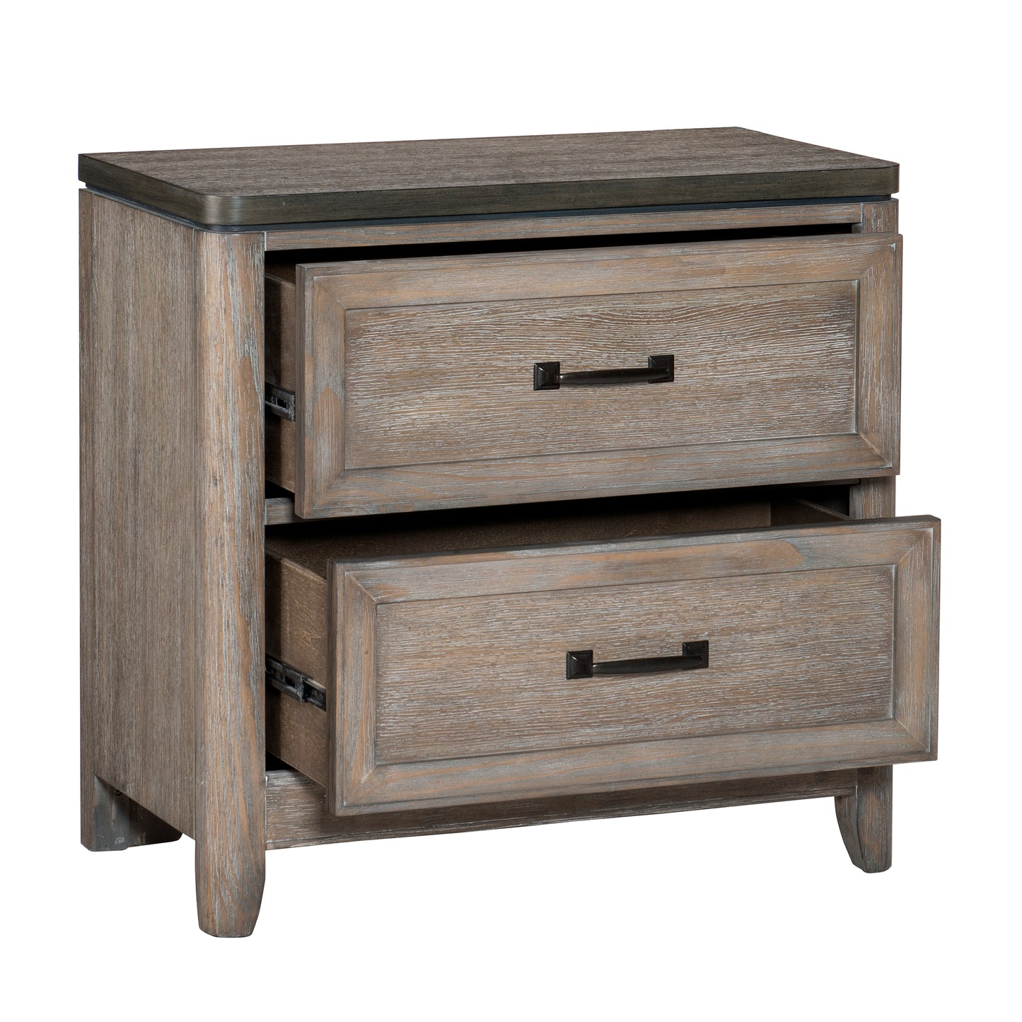 Homelegance Nightstand Newell Gray Oak Finish 1412-4