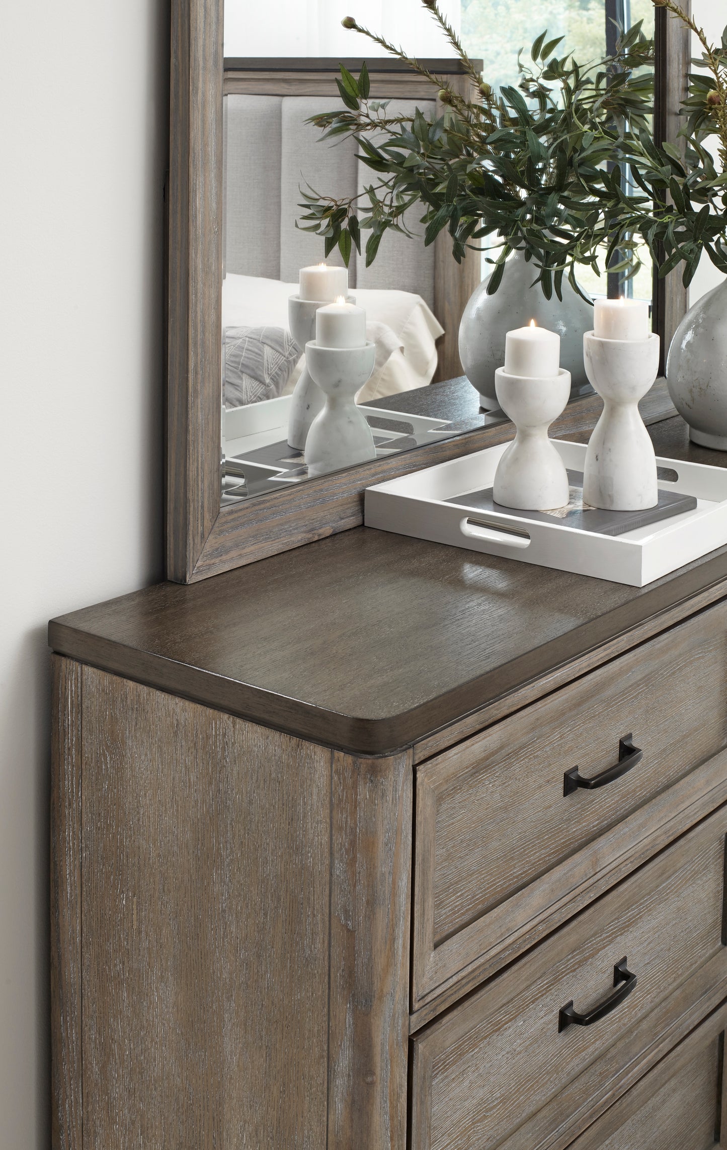 Homelegance Dresser Newell Gray Oak Finish with Metal Hardware 1412-5