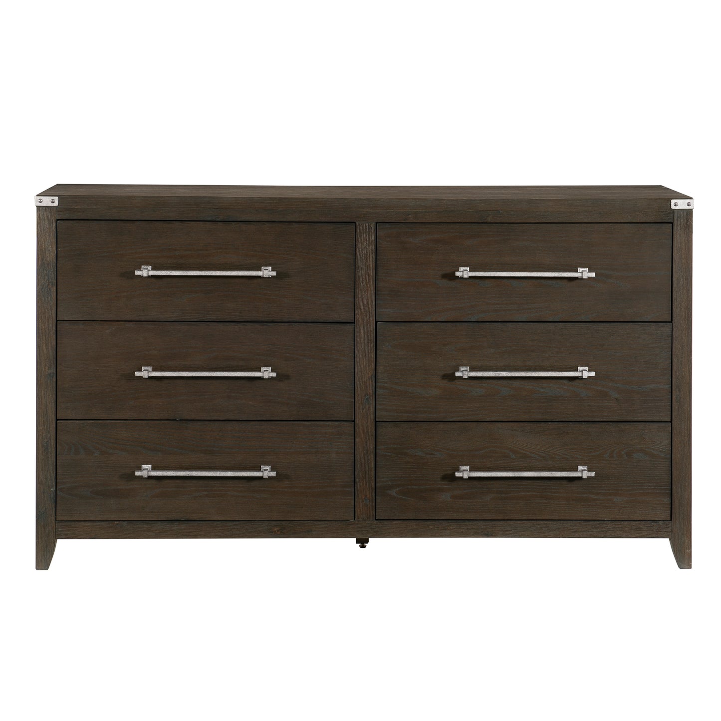 Homelegance Dresser Bellamy Dark Brown Finish with Silver Hardware 1413-5