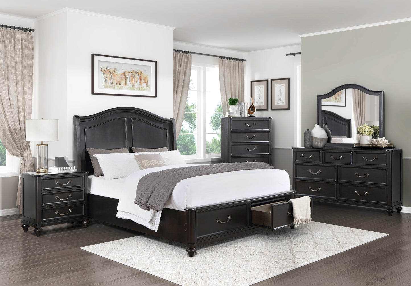 Homelegance Chest Herman Charcoal Brown Finish Elegant Storage Solution 1420-9
