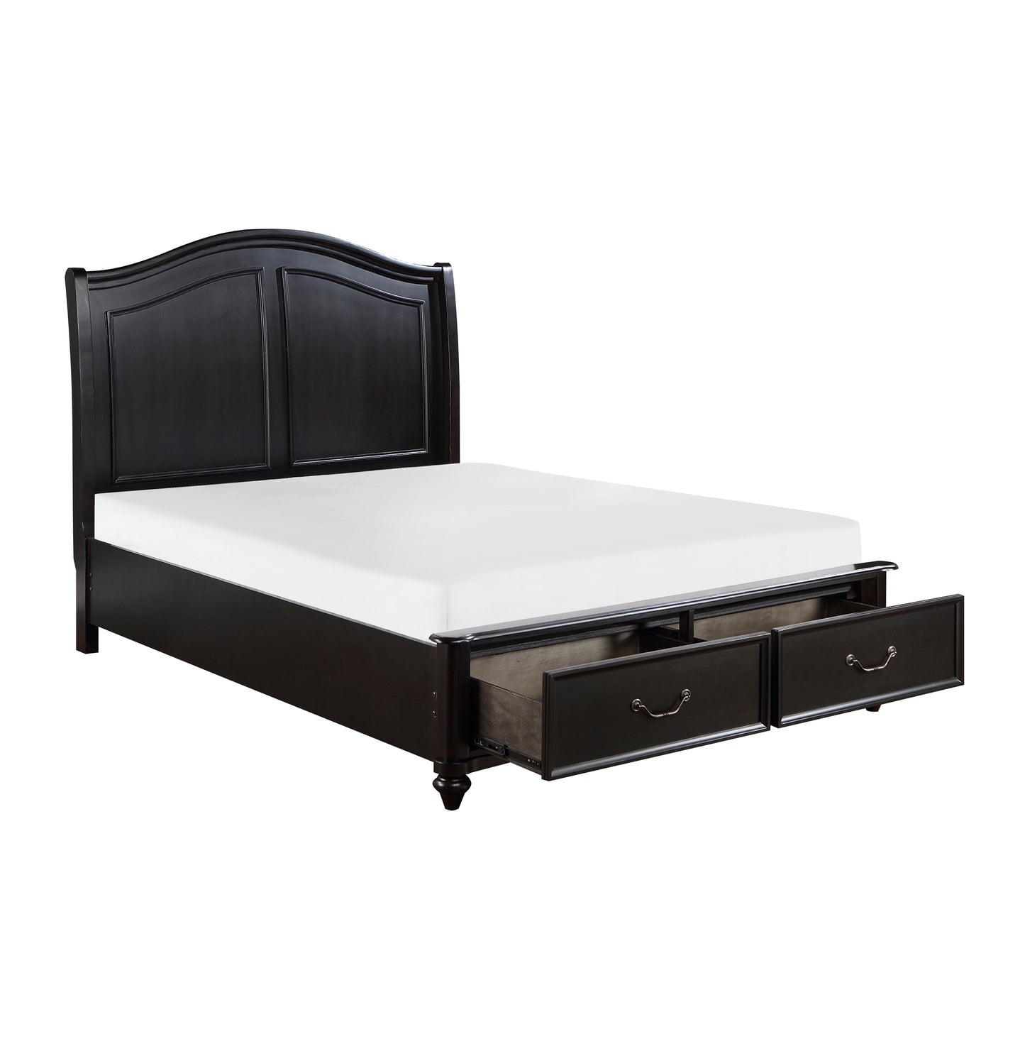 Homelegance Queen Bed Herman Charcoal Brown Finish with Storage Drawers 1420-1