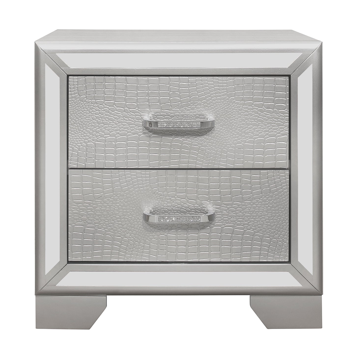 Homelegance Aveline Nightstand Silver Finish 1428SV-4