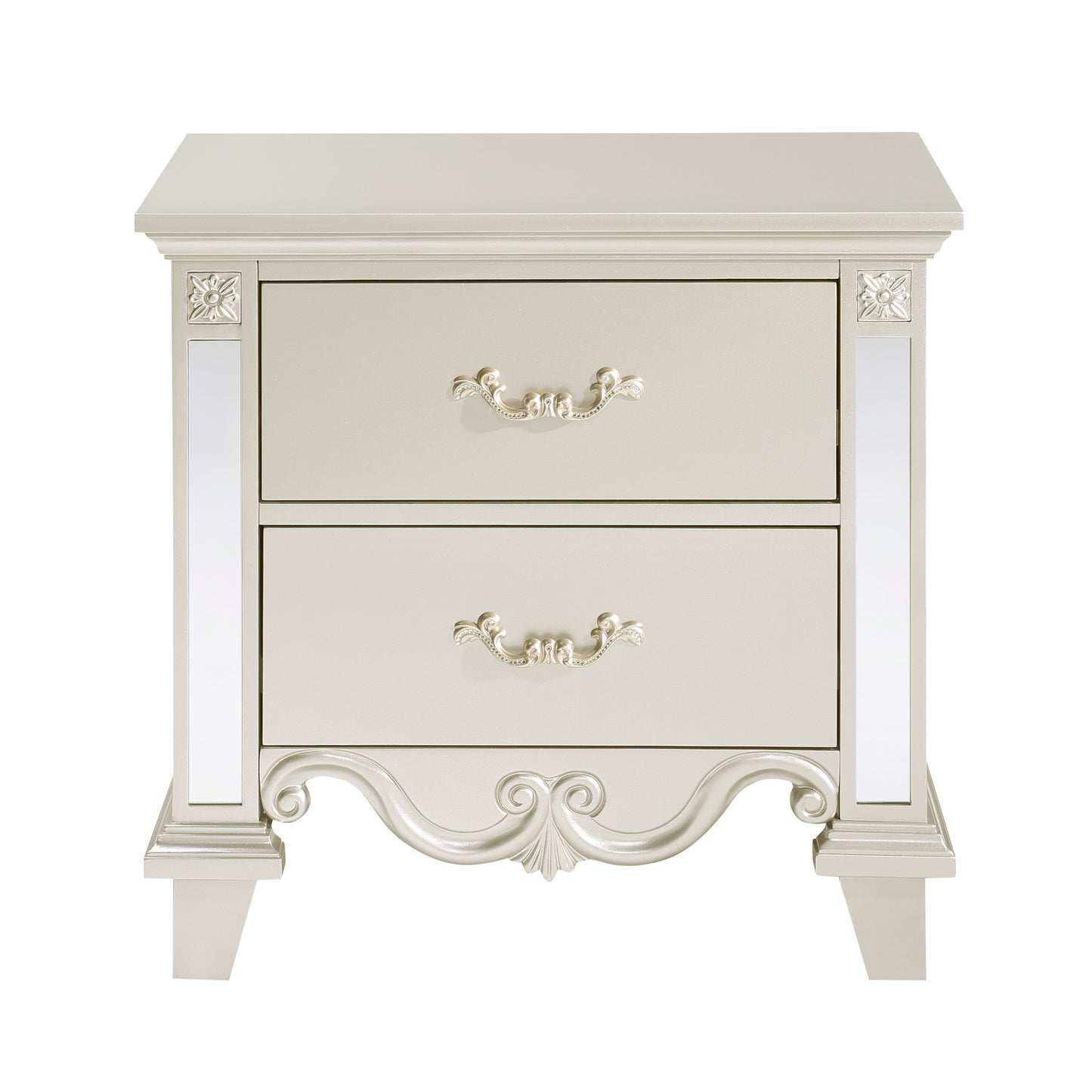 Homelegance Nightstand Ever Champagne Finish Elegant Bedroom Furniture 1429-4