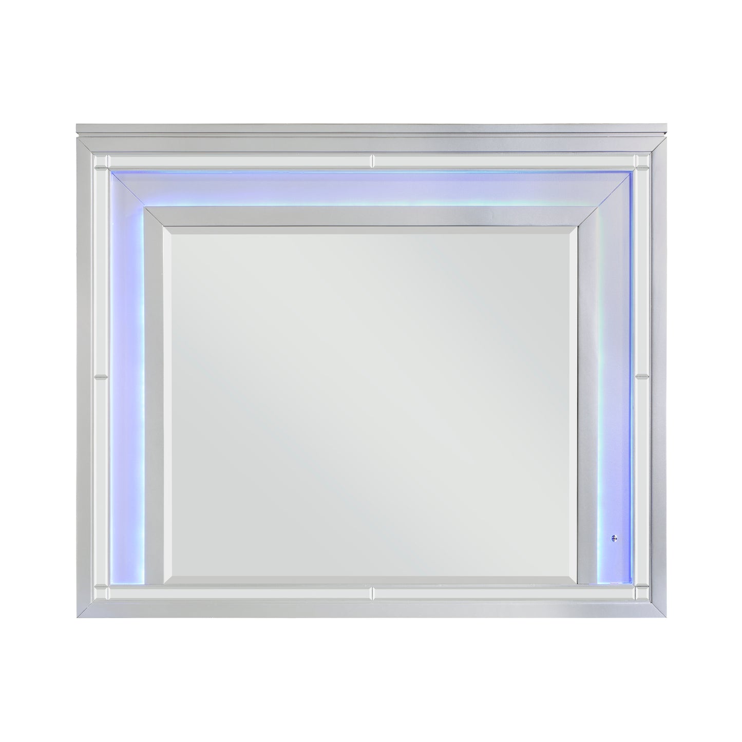 Homelegance Dresser Mirror Leesa Silver Finish with LED Backlighting 1430-6