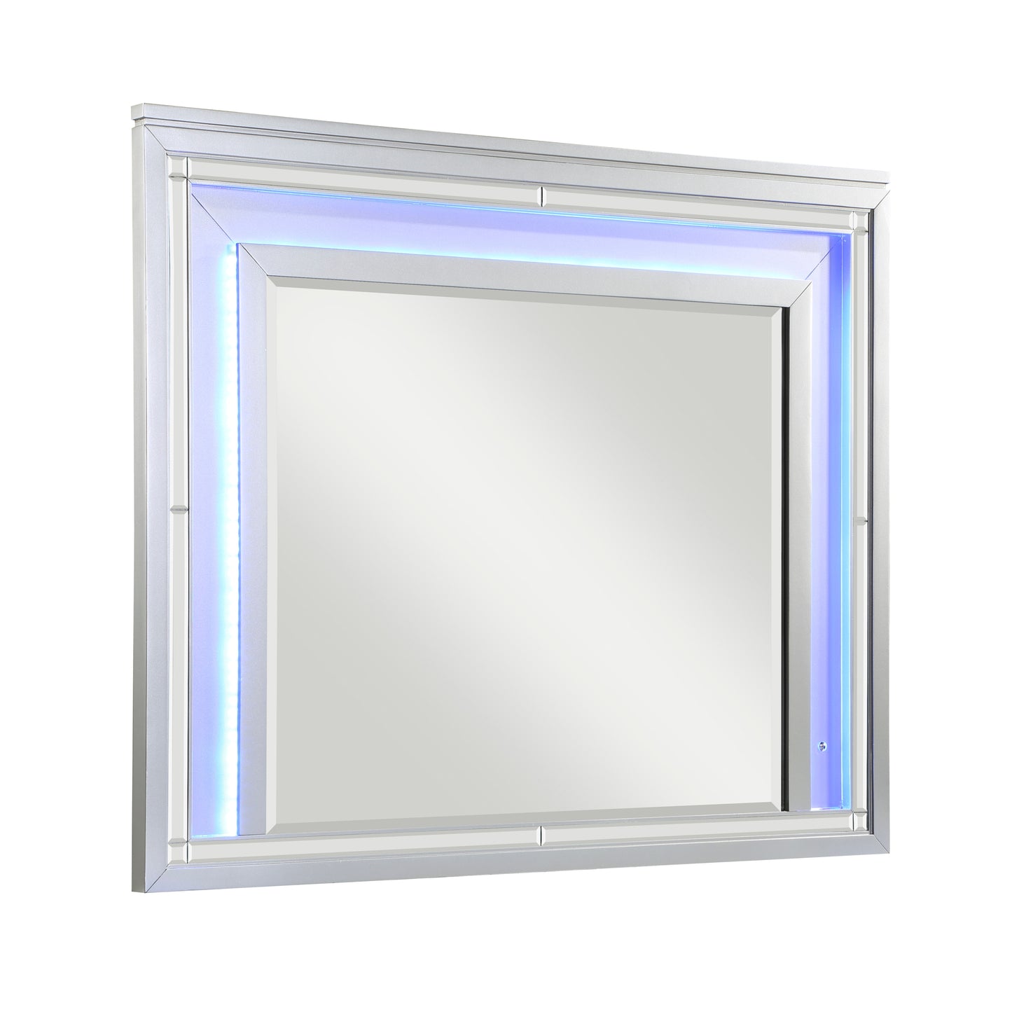 Homelegance Dresser Mirror Leesa Silver Finish with LED Backlighting 1430-6