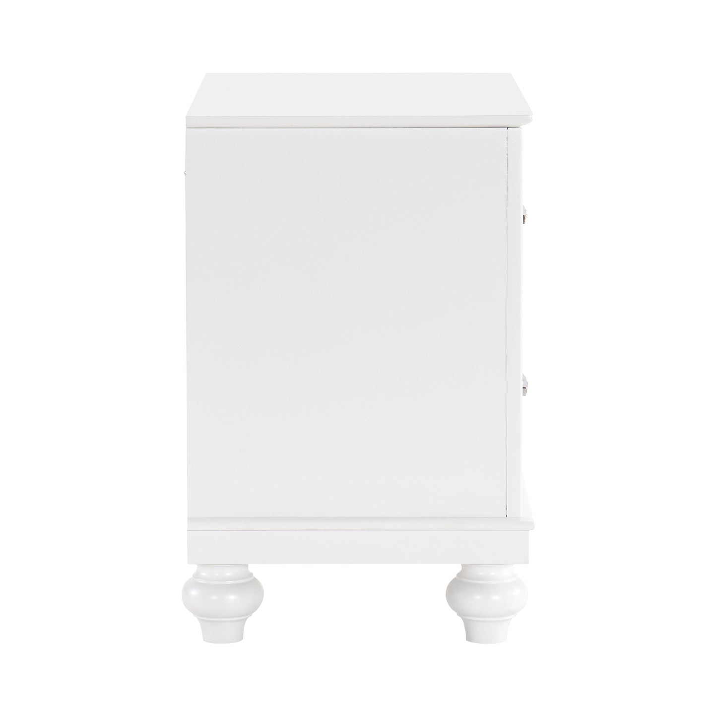 Homelegance Nightstand Aria White Finish with Crystal Accents 1436W-4