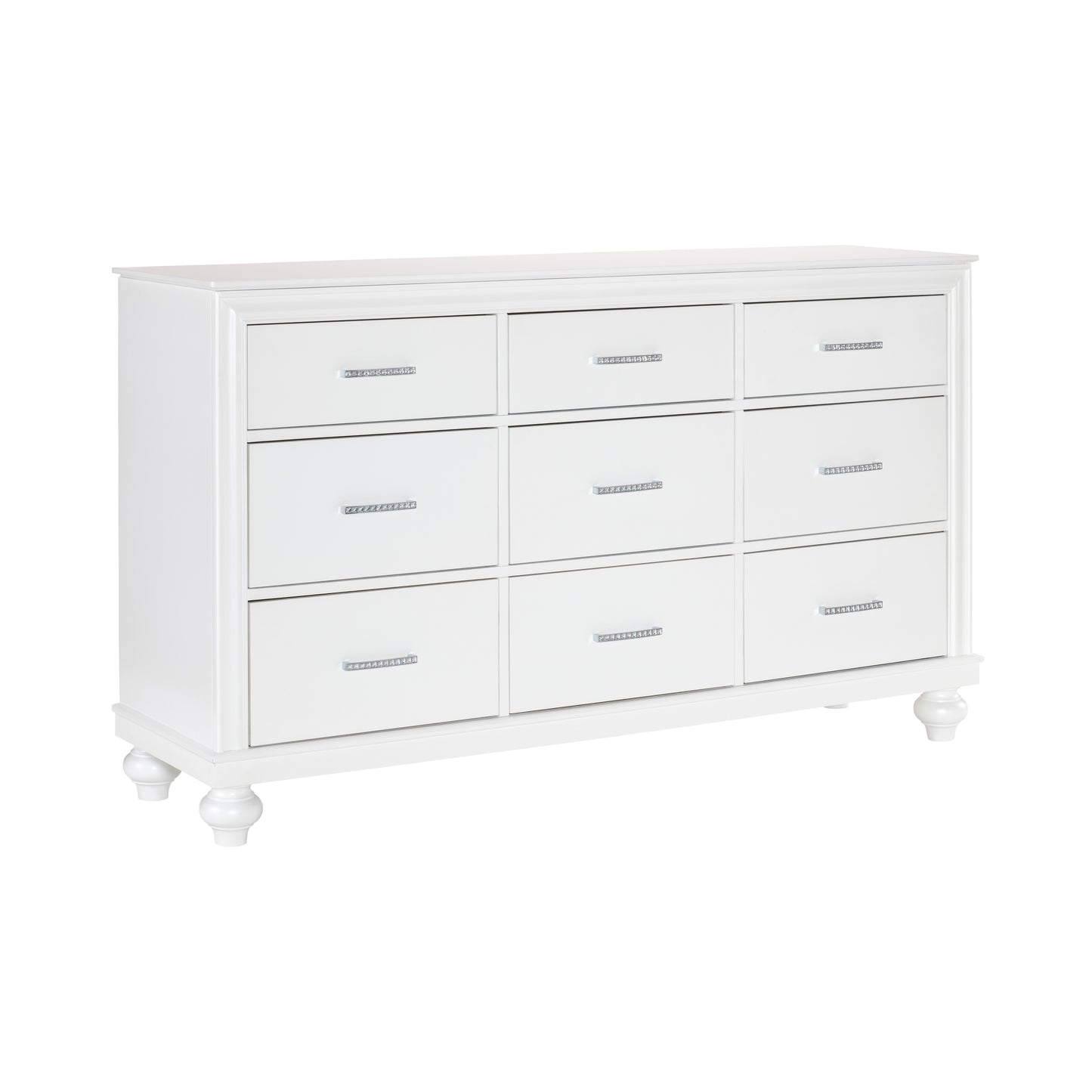 Homelegance Aria Dresser White Finish Elegant Storage Solution 1436W-5