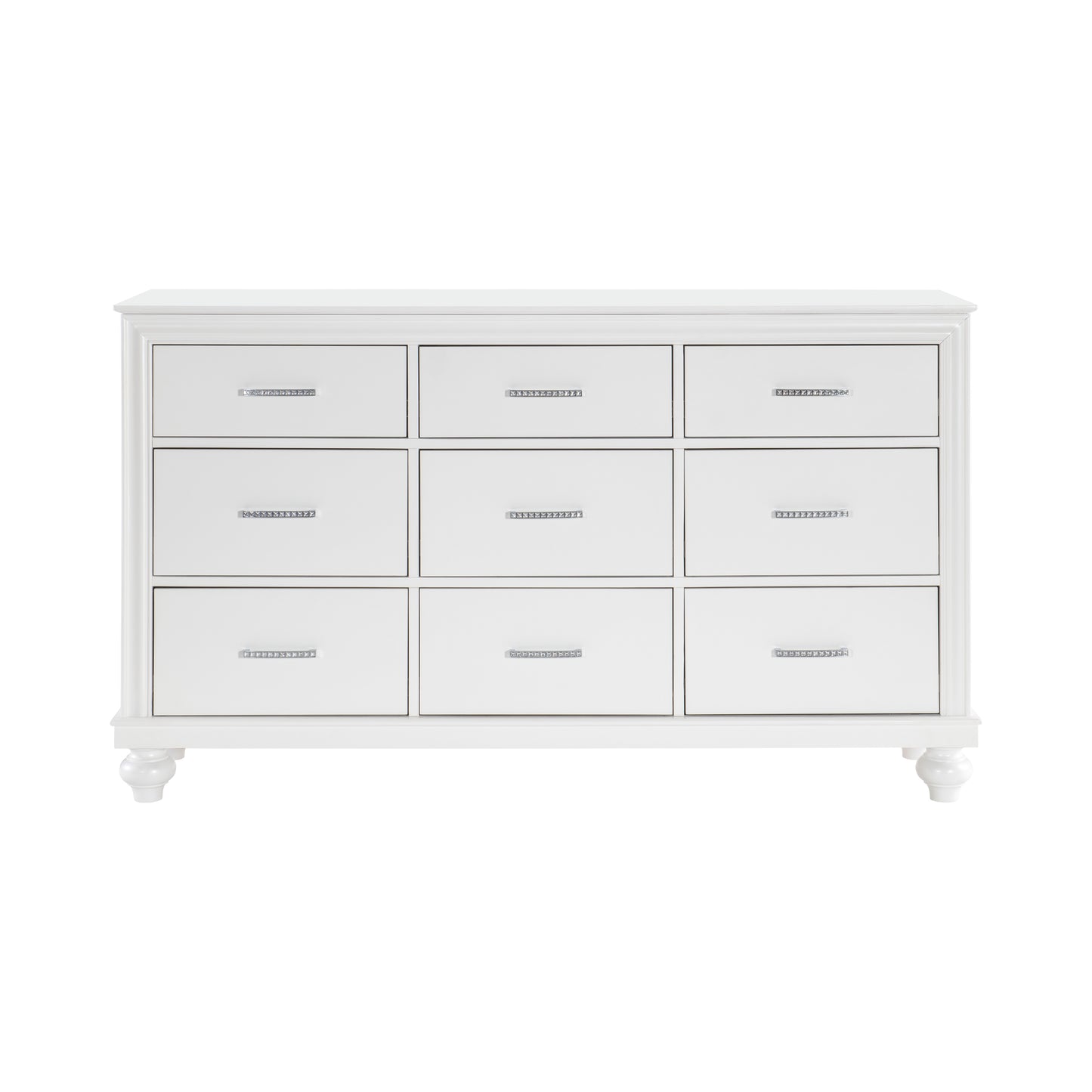 Homelegance Aria Dresser White Finish Elegant Storage Solution 1436W-5