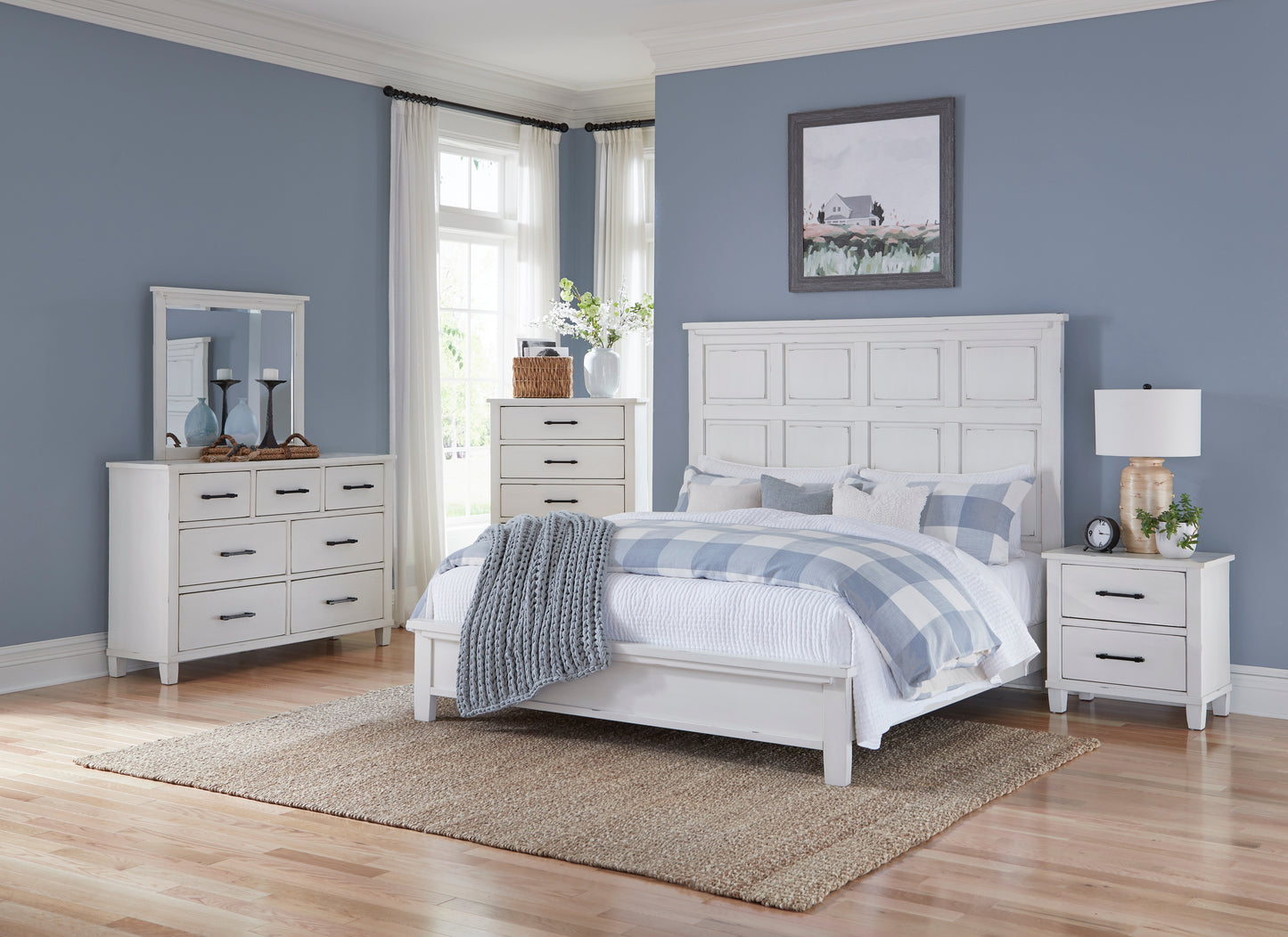 Homelegance Nightstand Laurelville Antique White Finish 1447-4