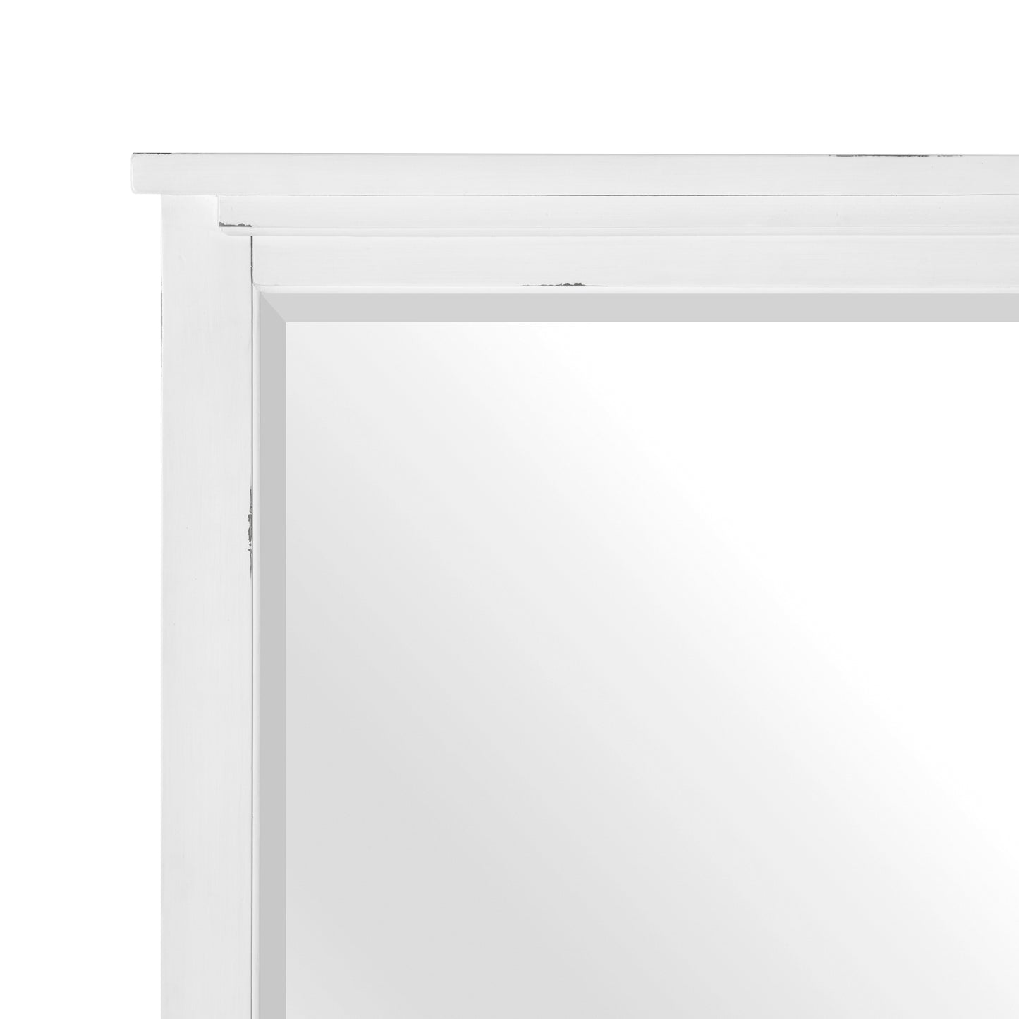 Homelegance Dresser Mirror Laurelville Antique White Rub-Through Finish 1447-6