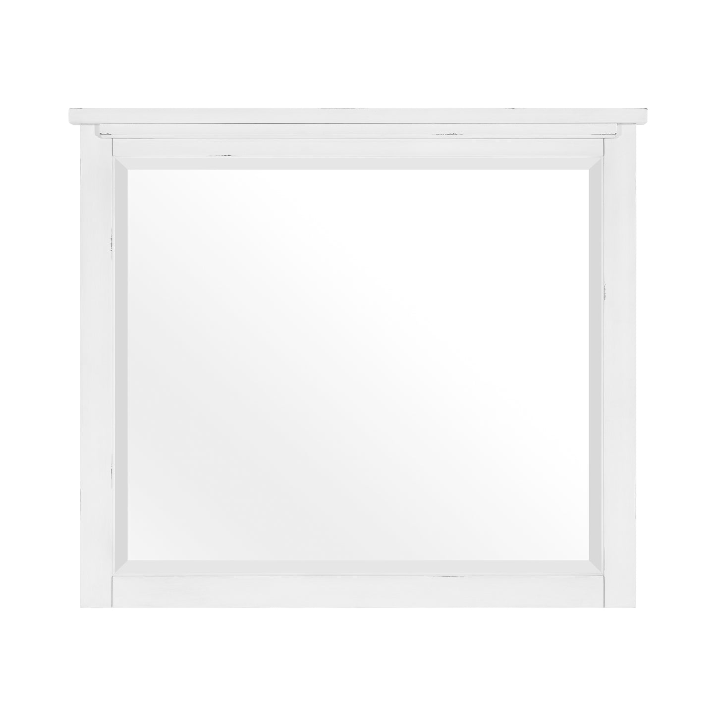 Homelegance Dresser Mirror Laurelville Antique White Rub-Through Finish 1447-6