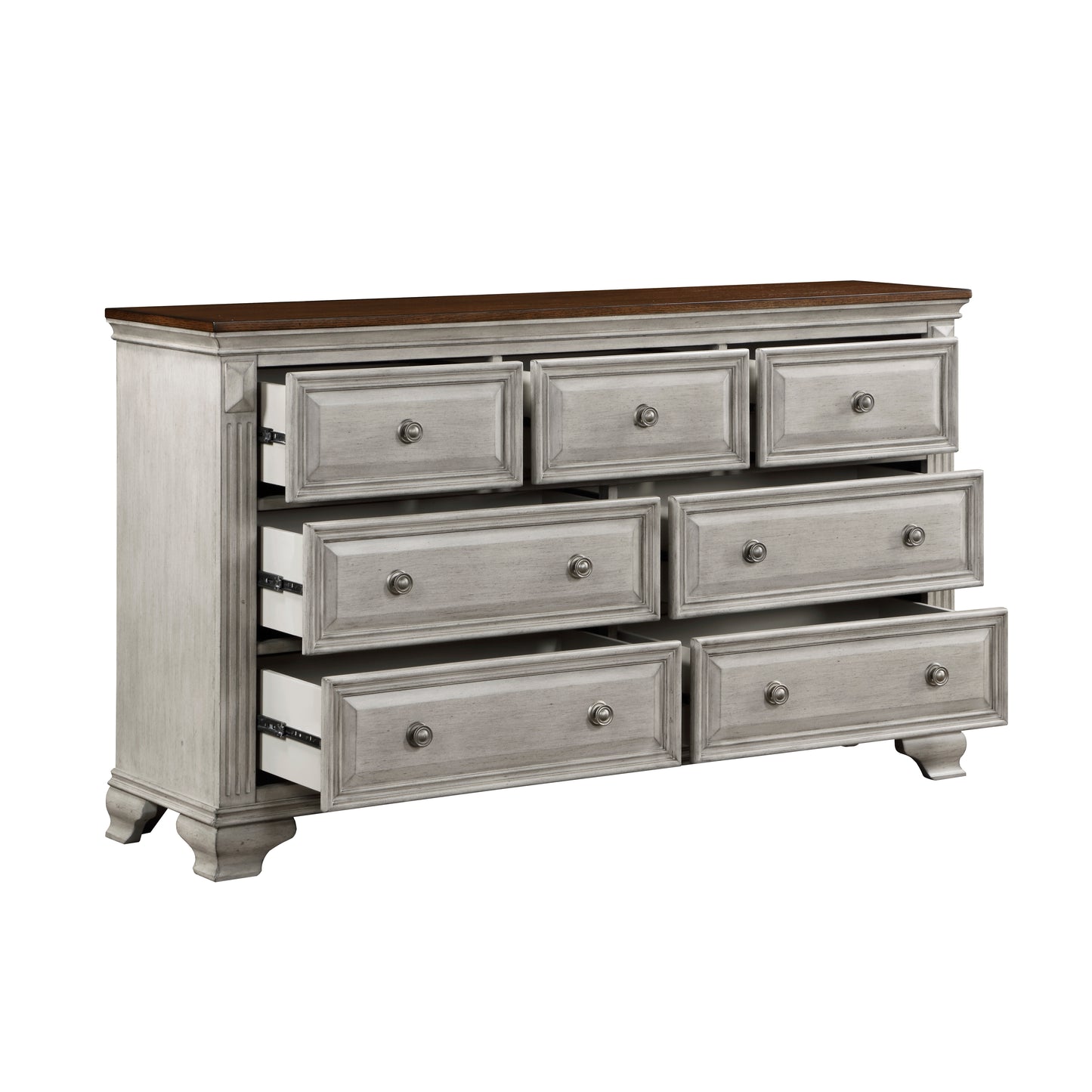 Homelegance Dresser Marquette Gray Brown Finish Elegant Storage Solution 1449-5