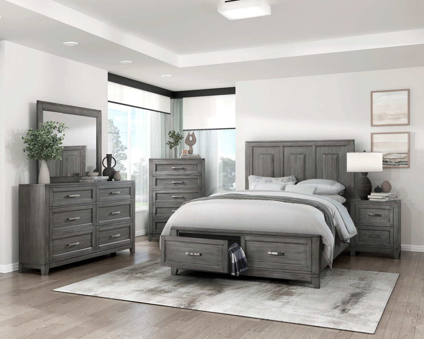Homelegance Chest Gray Garretson Elegant Bedroom Storage with Modern Touch 1450-9