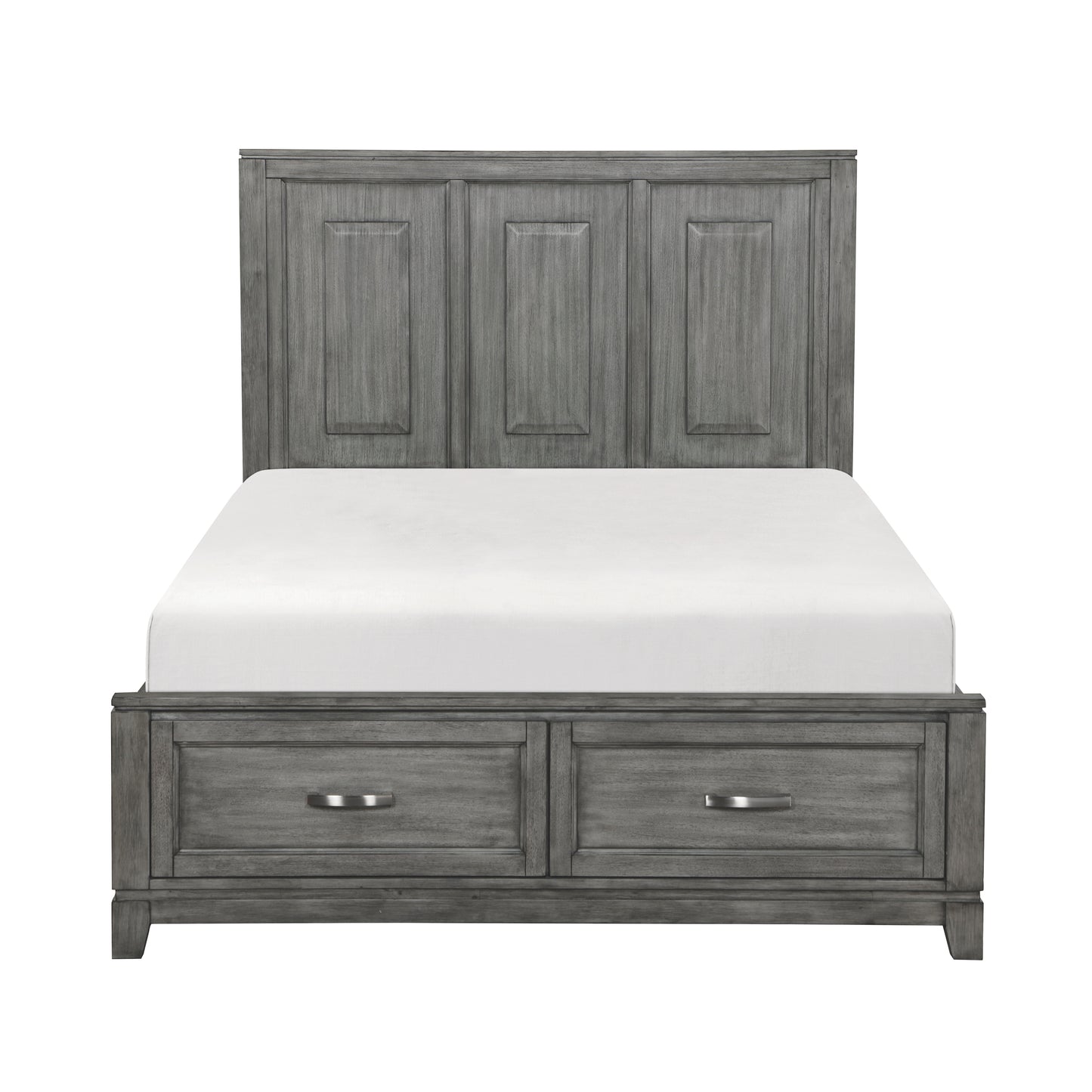 Homelegance Queen Bed Garretson Gray Finish with Storage Footboard 1450-1