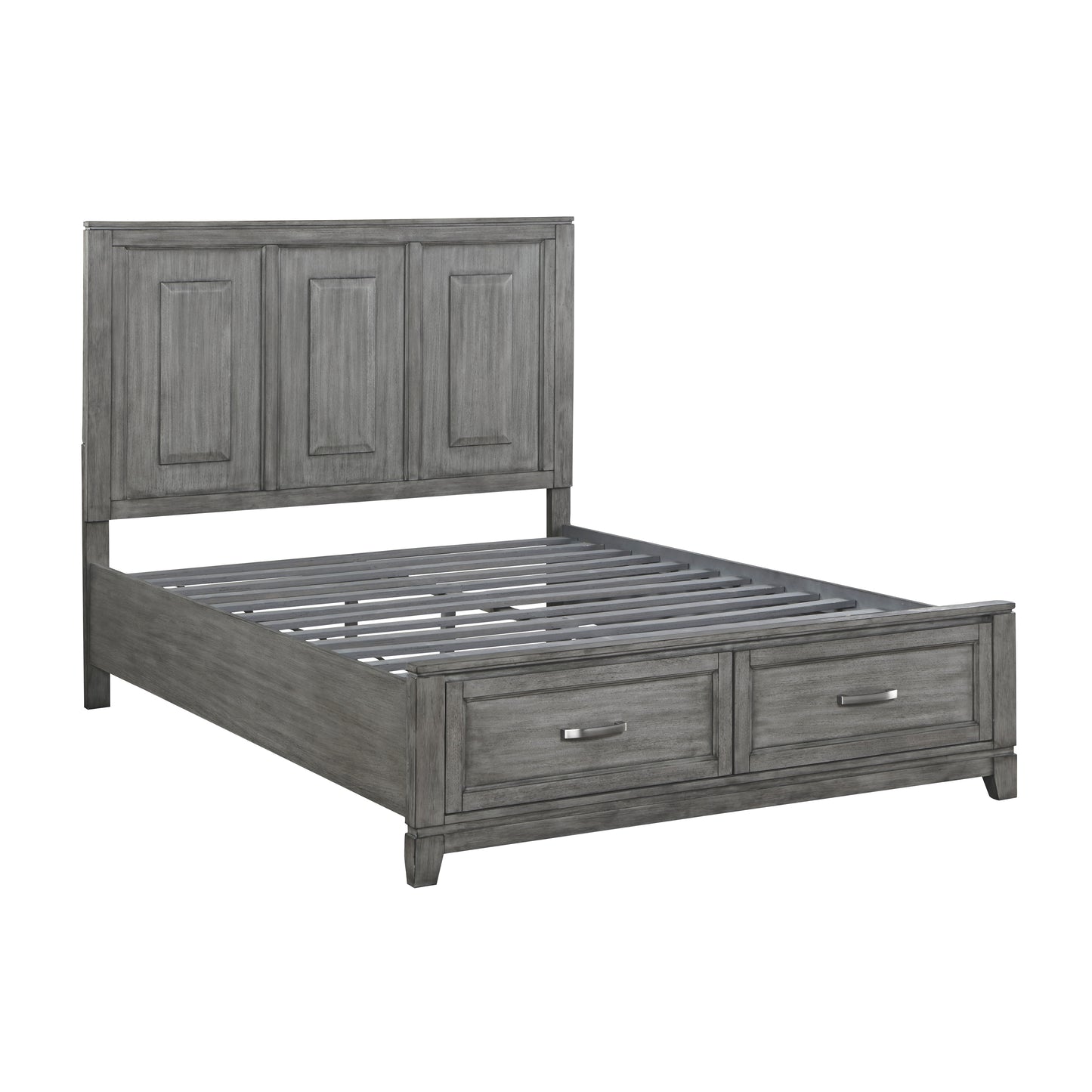 Homelegance Queen Bed Garretson Gray Finish with Storage Footboard 1450-1