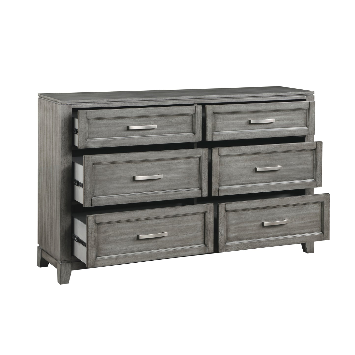 Homelegance Dresser in Garretson Gray Finish with Sleek Metal Hardware 1450-5