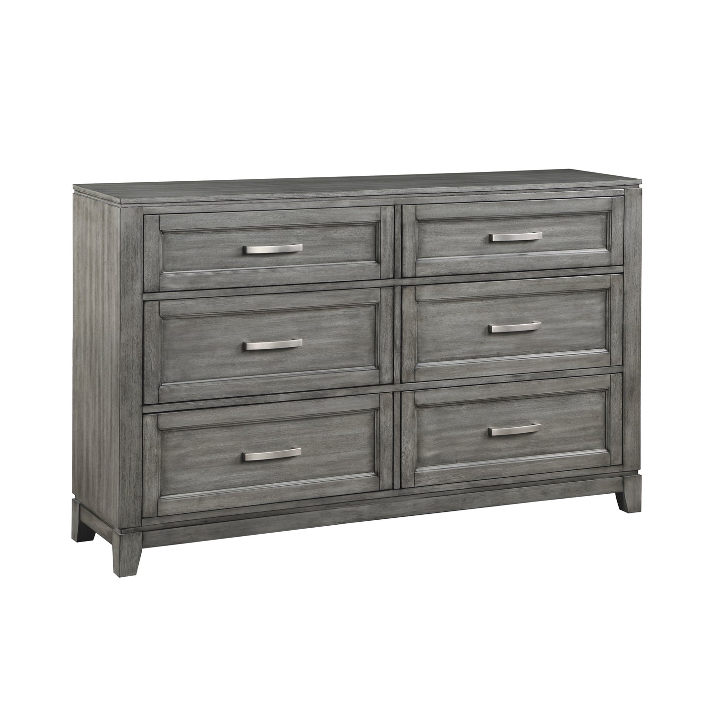 Homelegance Dresser in Garretson Gray Finish with Sleek Metal Hardware 1450-5