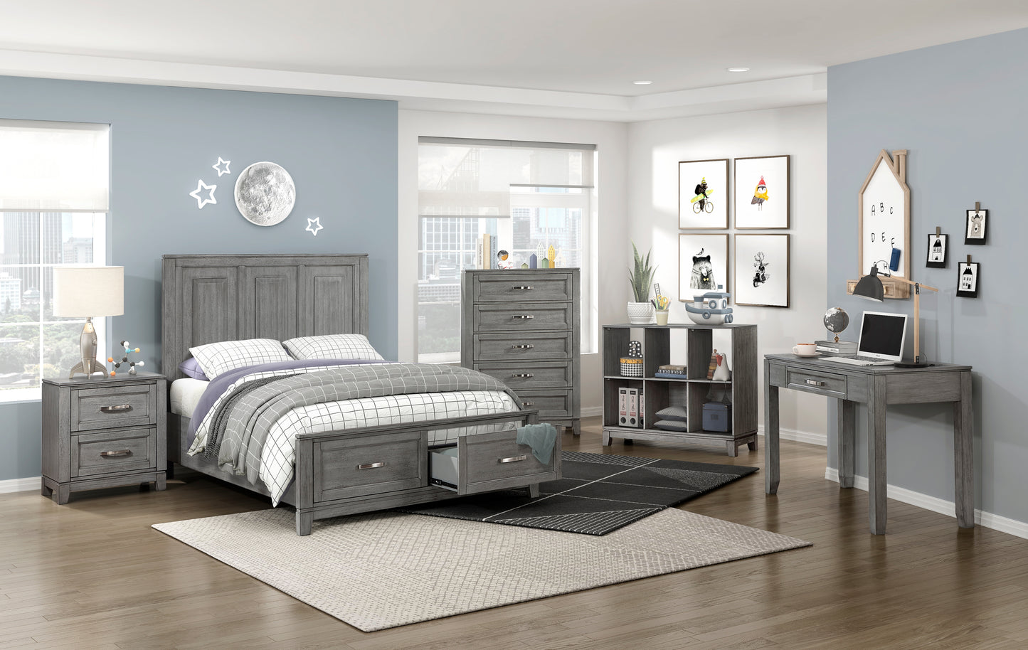 Homelegance Chest Gray Garretson Elegant Bedroom Storage with Modern Touch 1450-9