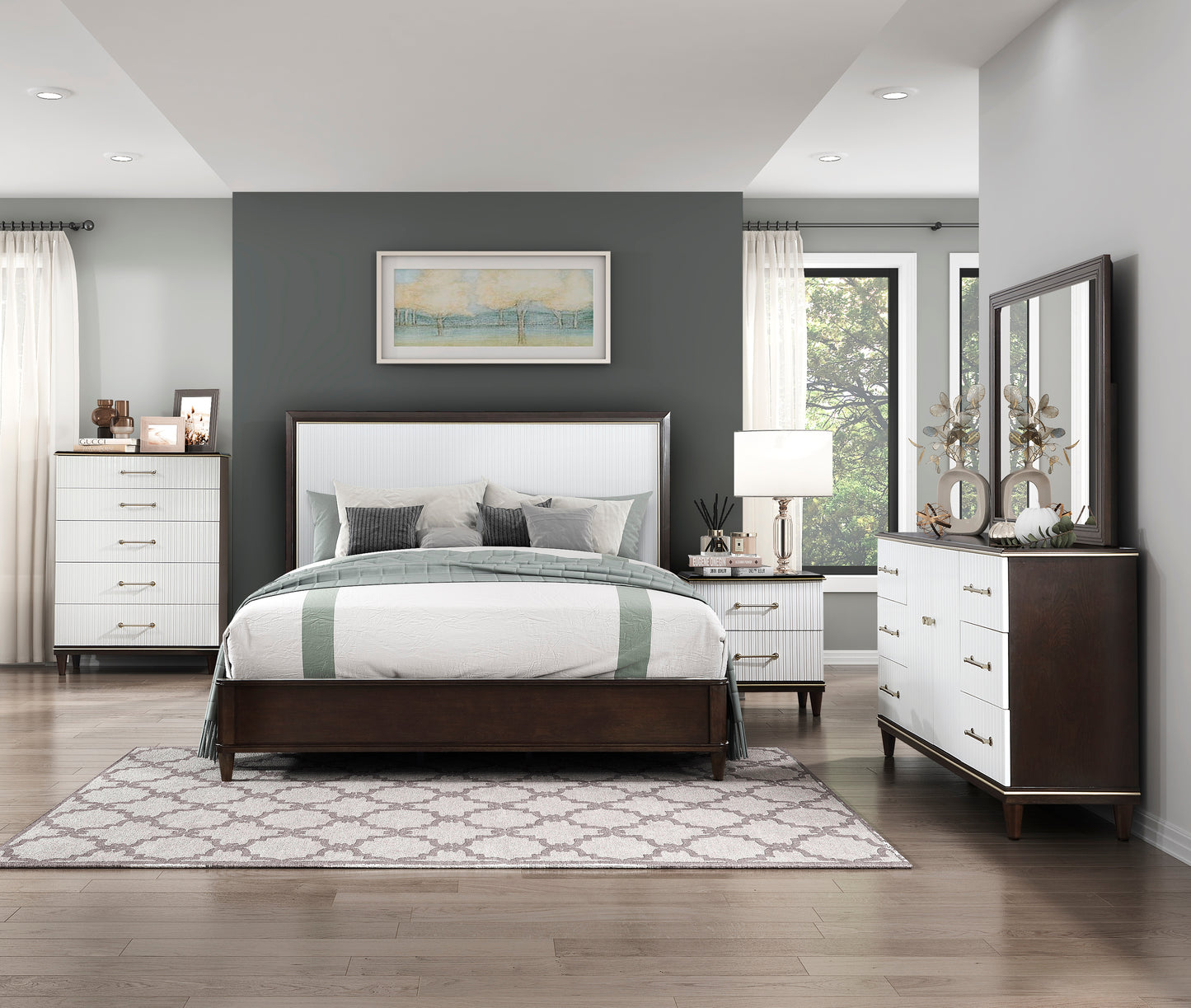 Homelegance Dresser Niles White Cherry Finish Elegant Design 1451-5