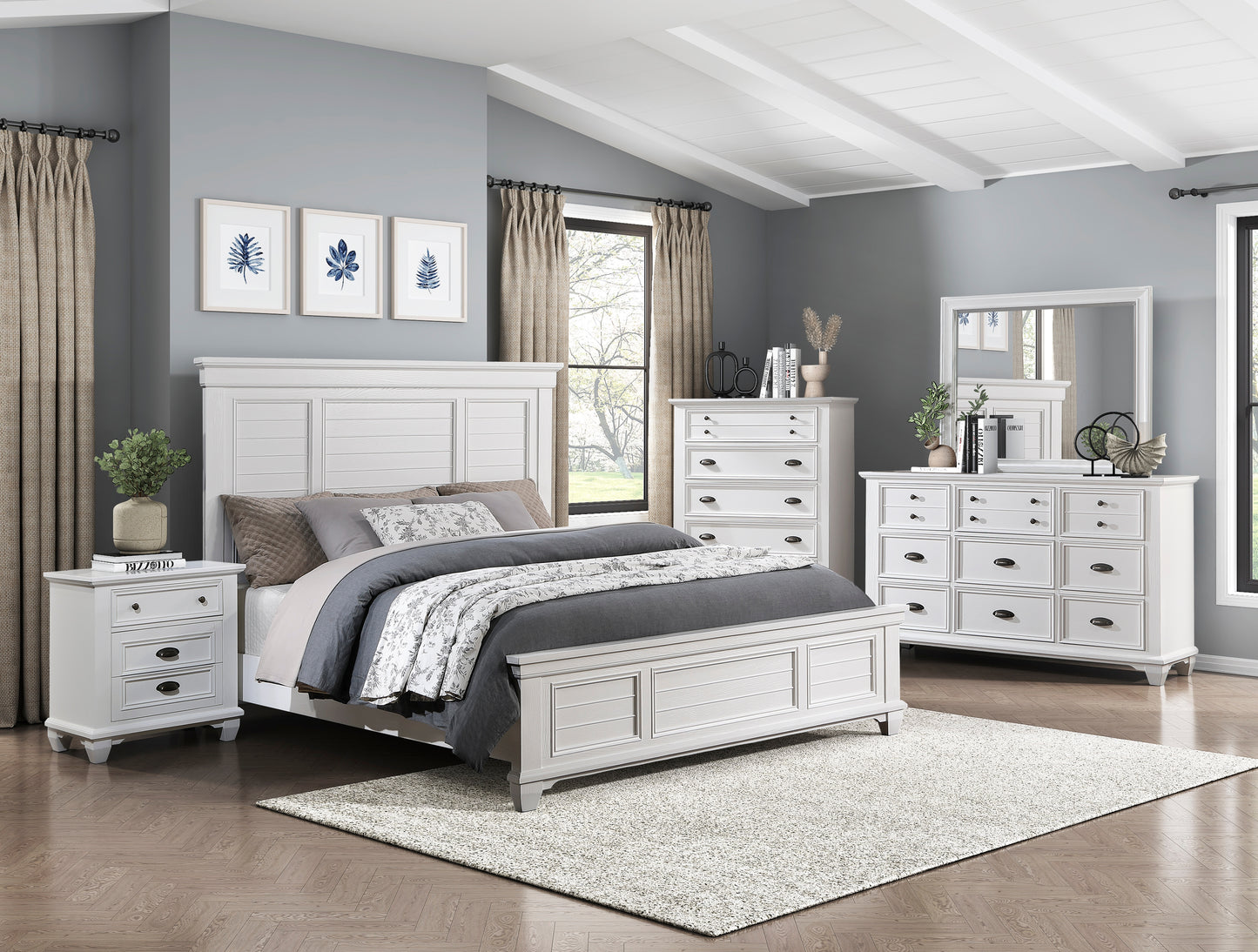 Homelegance Nightstand Mackinac White Finish Timeless Elegance 1454-4