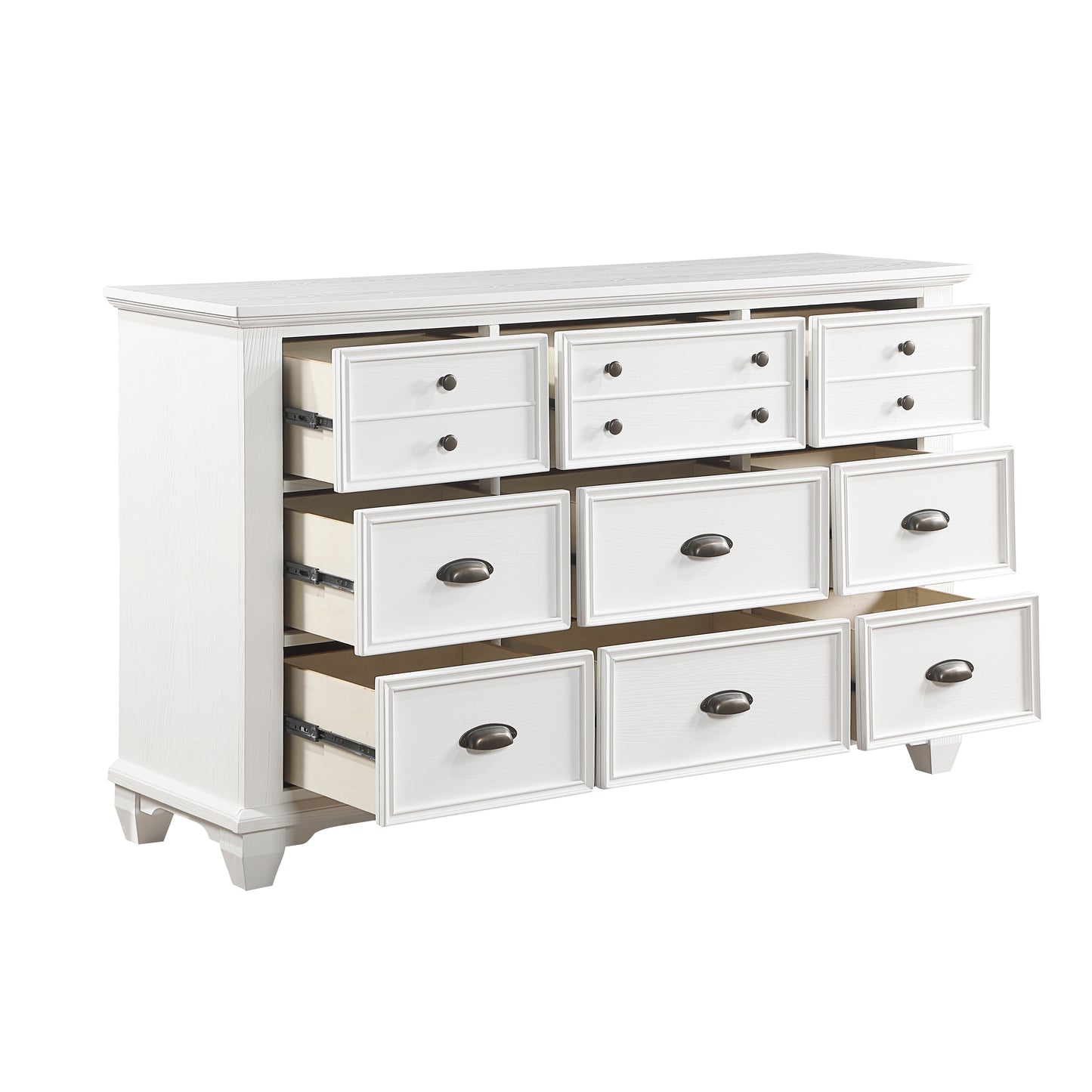 Homelegance Dresser Mackinac White Finish Elegant Storage Solution 1454-5
