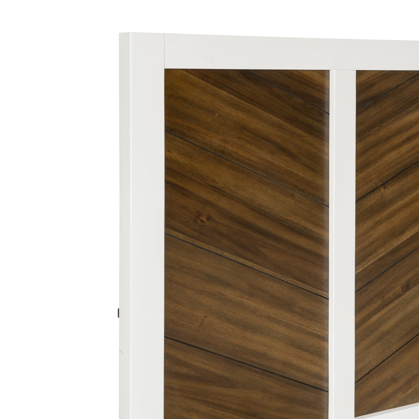 Homelegance Queen Bed Oslo Walnut White Finish with USB Ports 1456-1