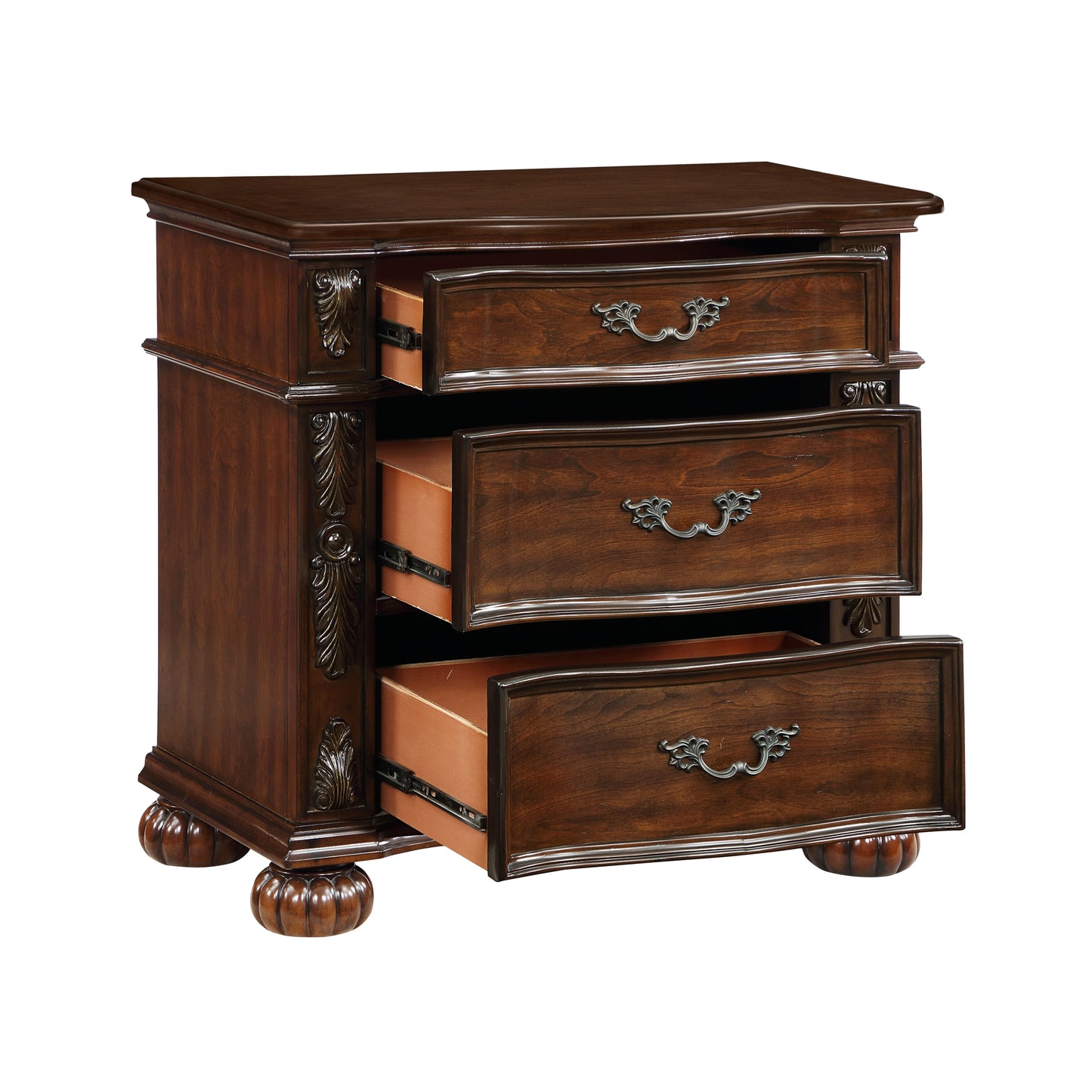 Homelegance Nightstand Adelina Cherry Finish 1468-4