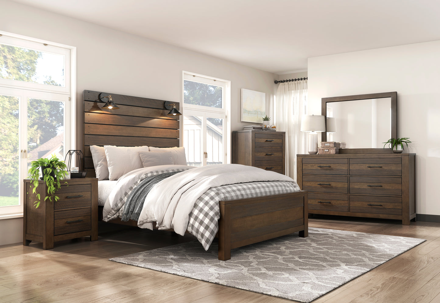 Homelegance Conway Nightstand Antique Brown Finish 1497-4