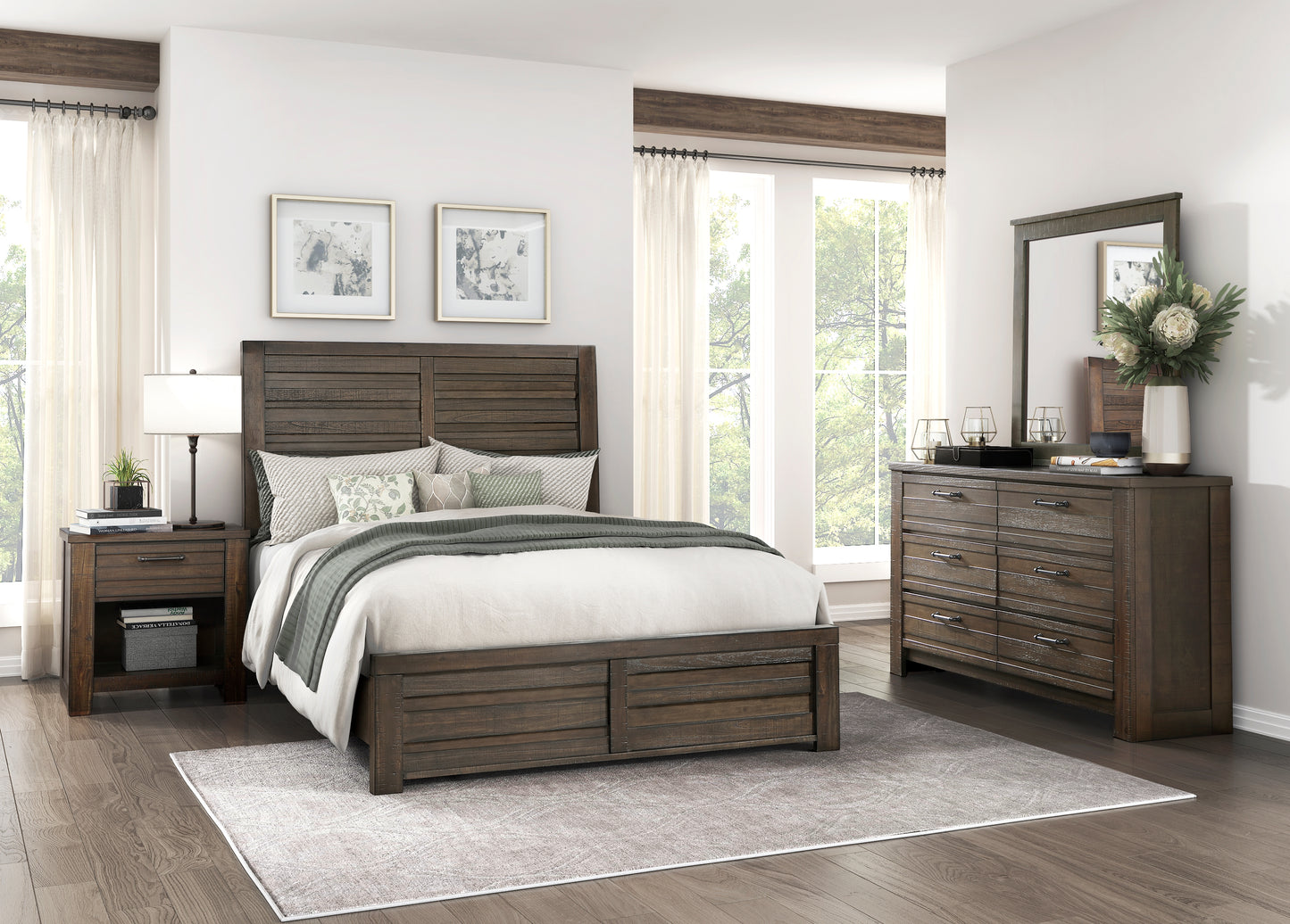 Homelegance Nightstand Longview Dark Brown Finish 1498DB-4