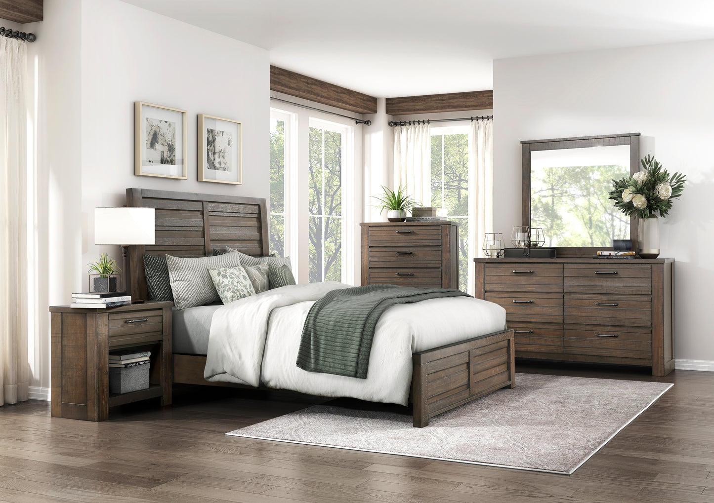 Homelegance Nightstand Longview Dark Brown Finish 1498DB-4