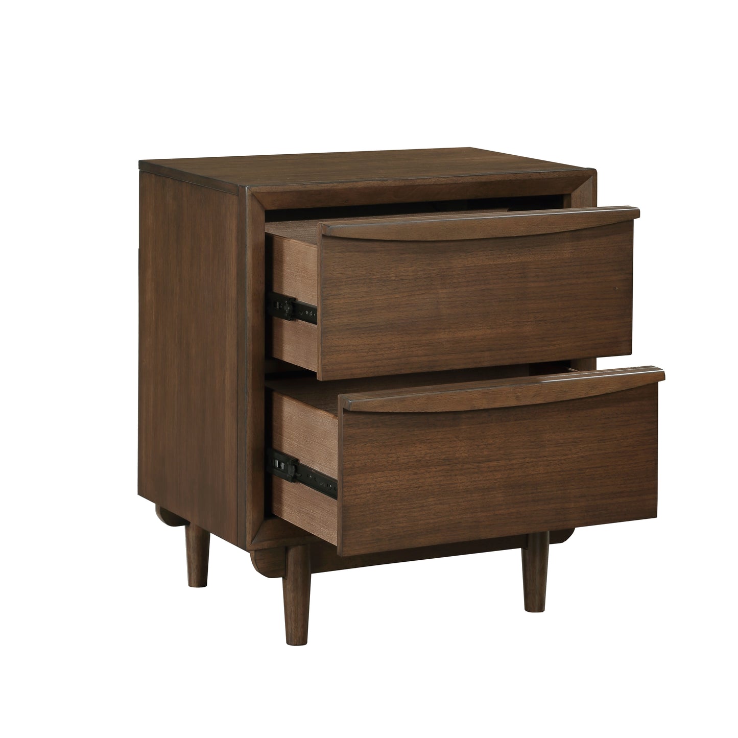 Homelegance Nightstand Astrid Walnut Finish with USB Ports 1501-4