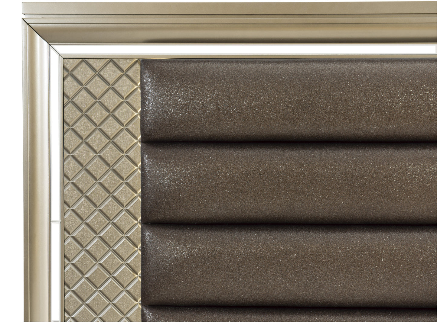 Homelegance Queen Bed Loudon Champagne Metallic Finish with Storage 1515-1