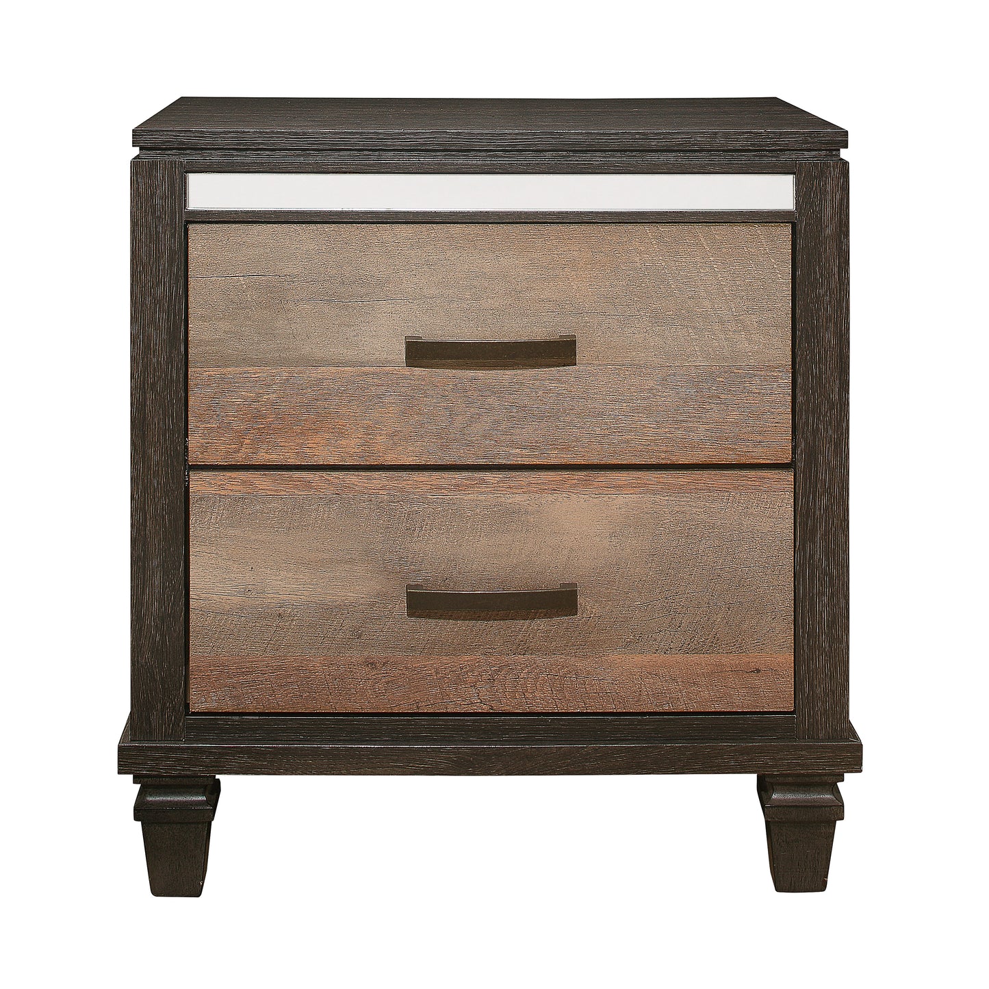 Homelegance Danridge Nightstand Rustic Brown Espresso Finish 1518-4
