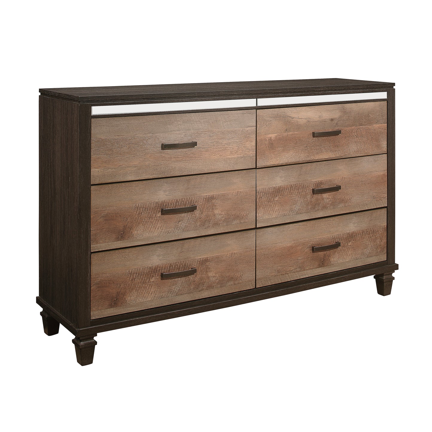 Homelegance Danridge Dresser Brown Espresso Finish with Mirror Trim 1518-5