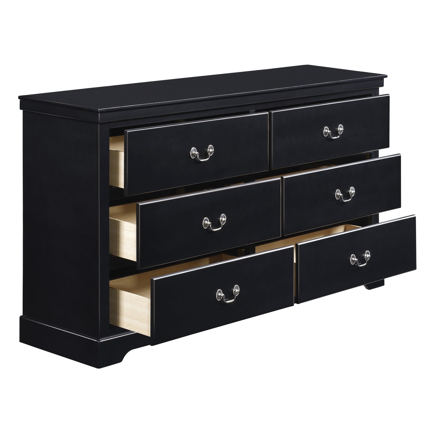 Homelegance Dresser Seabright Black Finish Elegant Bedroom Storage 1519BK-5