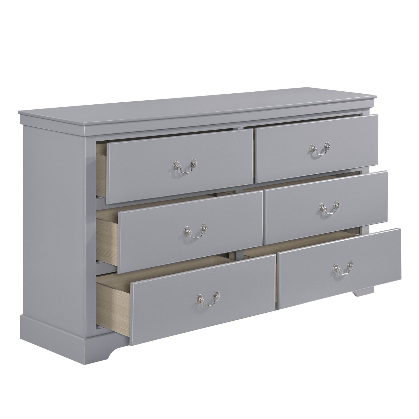 Homelegance Dresser Seabright Gray Finish Elegant Bedroom Storage 1519GY-5