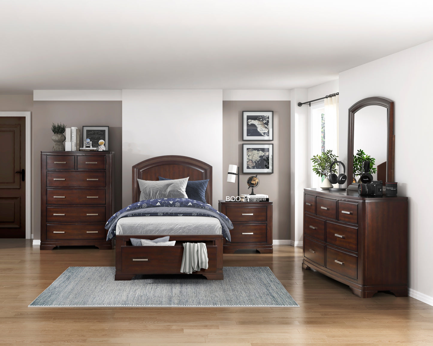 Homelegance Chest Hudson Cherry Finish Modern Design with Six Drawers 1520CH-9