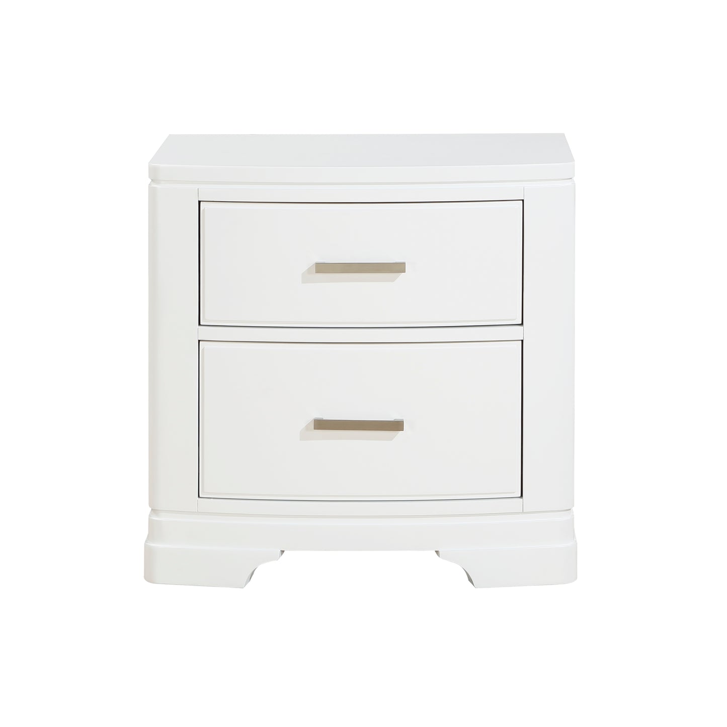 Homelegance Nightstand Hudson White Finish with Chrome Accents 1520WH-4