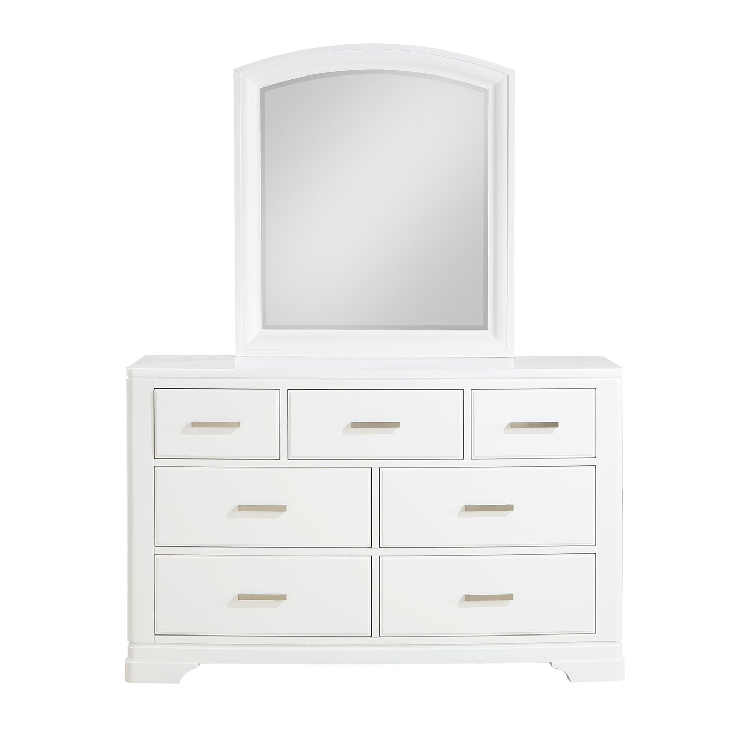 Homelegance Dresser Mirror Hudson White Finish Elegant Design 1520WH-6