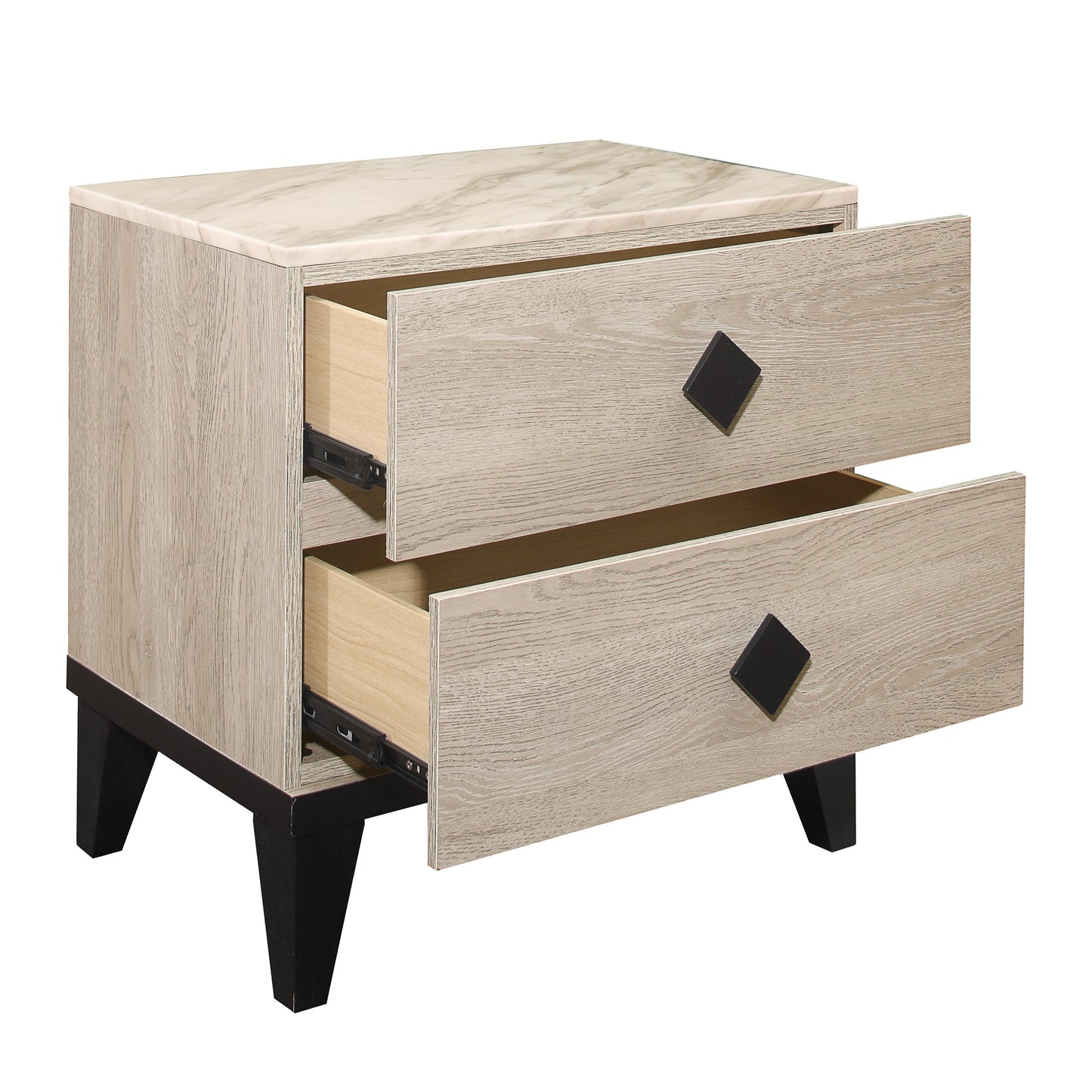 Homelegance Nightstand Whiting Cream Black Finish 1524-4