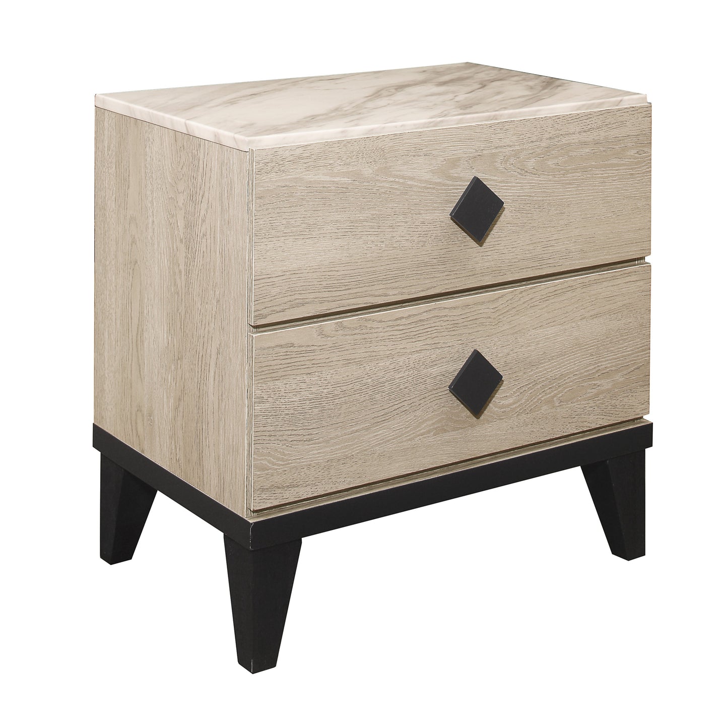 Homelegance Nightstand Whiting Cream Black Finish 1524-4