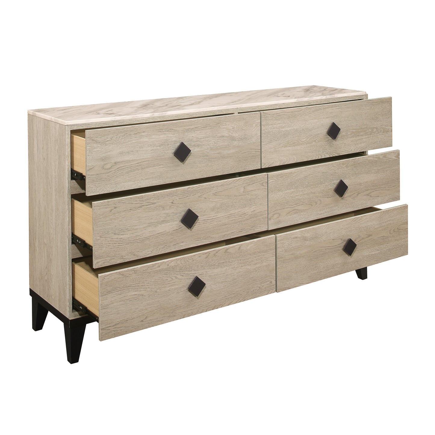 Homelegance Dresser Whiting Cream Black Finish Elegant Design 1524-5