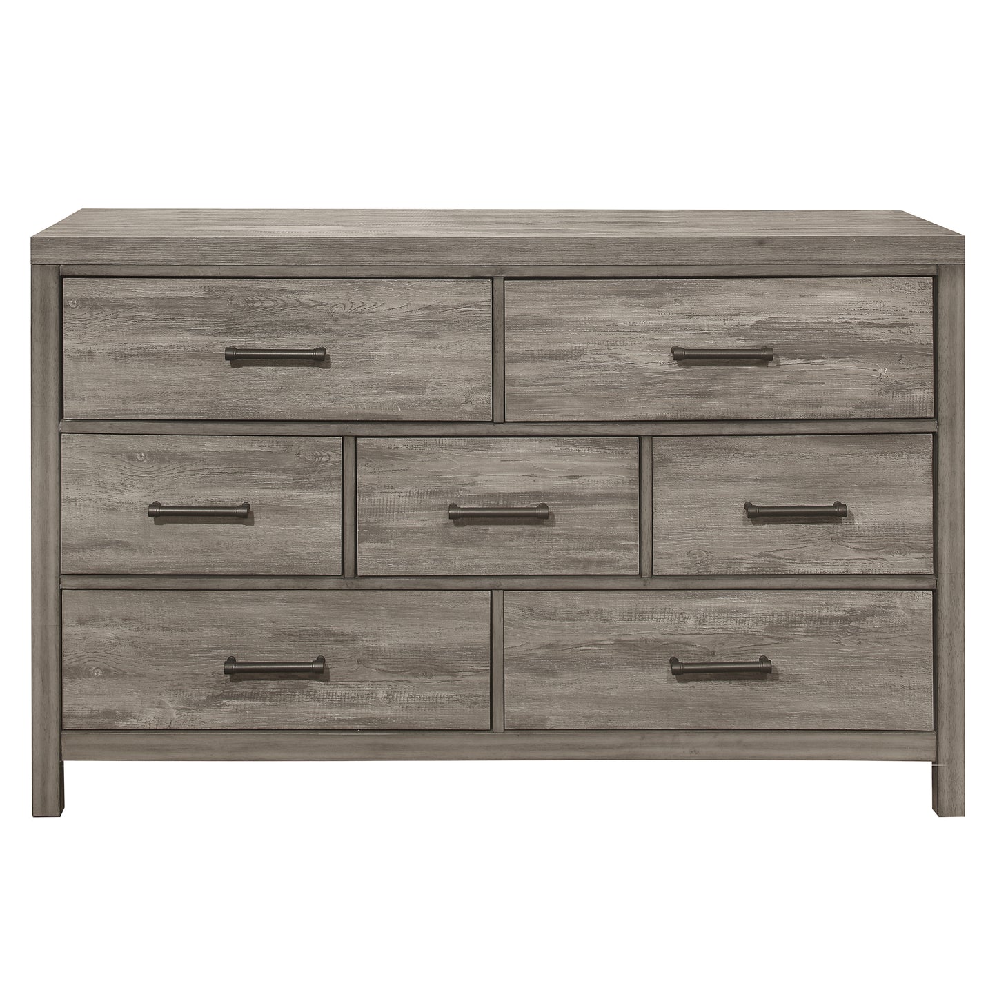 Homelegance Bainbridge Dresser Weathered Gray Finish with Black Hardware 1526-5